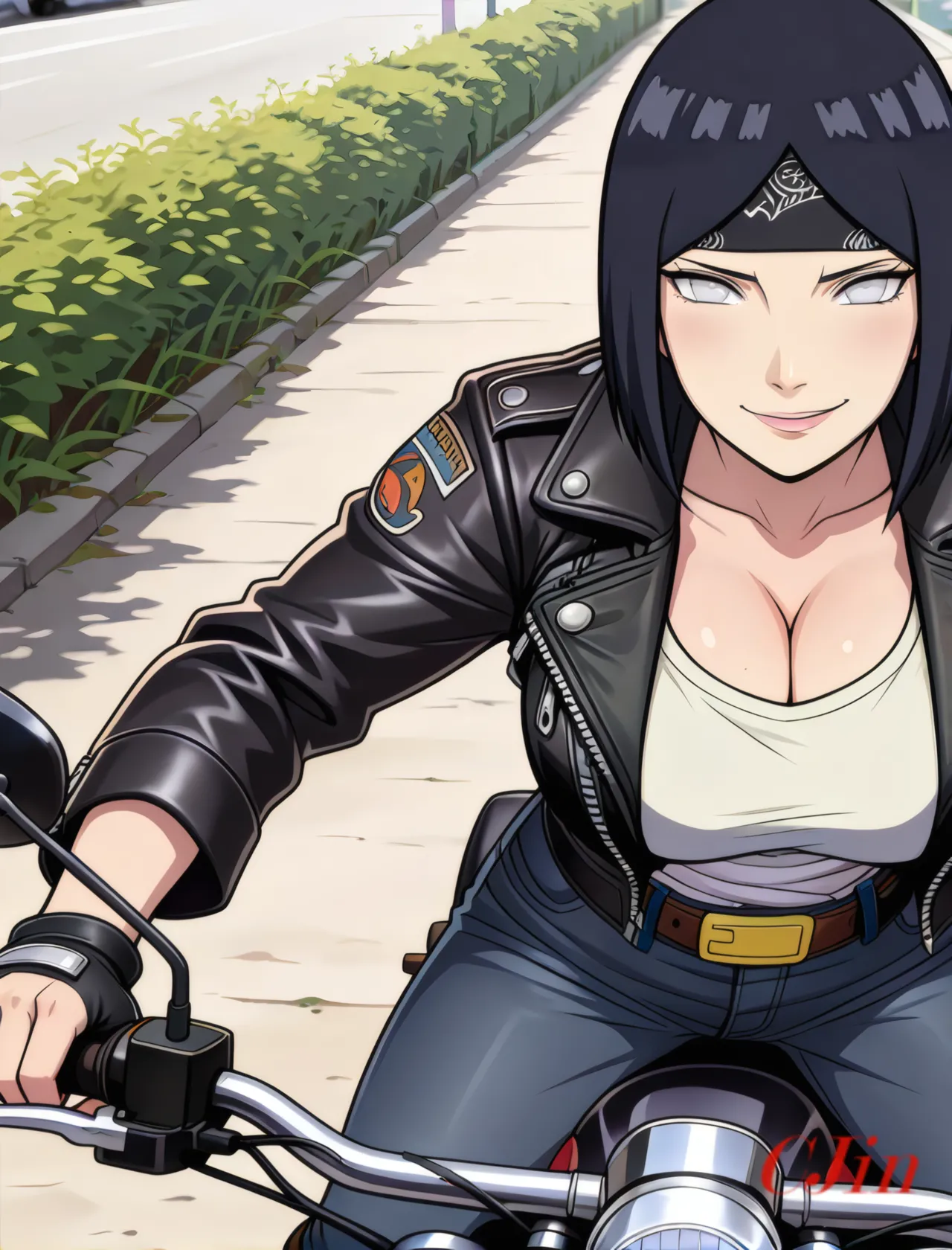 HINATA UZUMAKI AS THE MOTHER - THE QUEEN OF THE BIKERS page 1 full