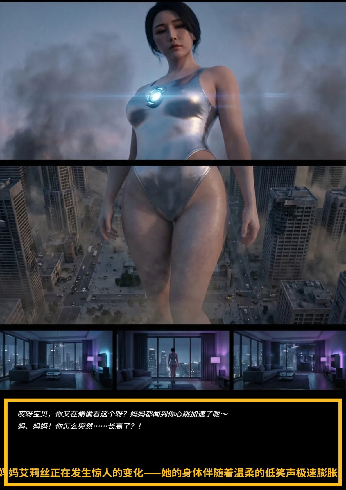 巨人母亲给人类儿子的踩踏表演 page 2 full