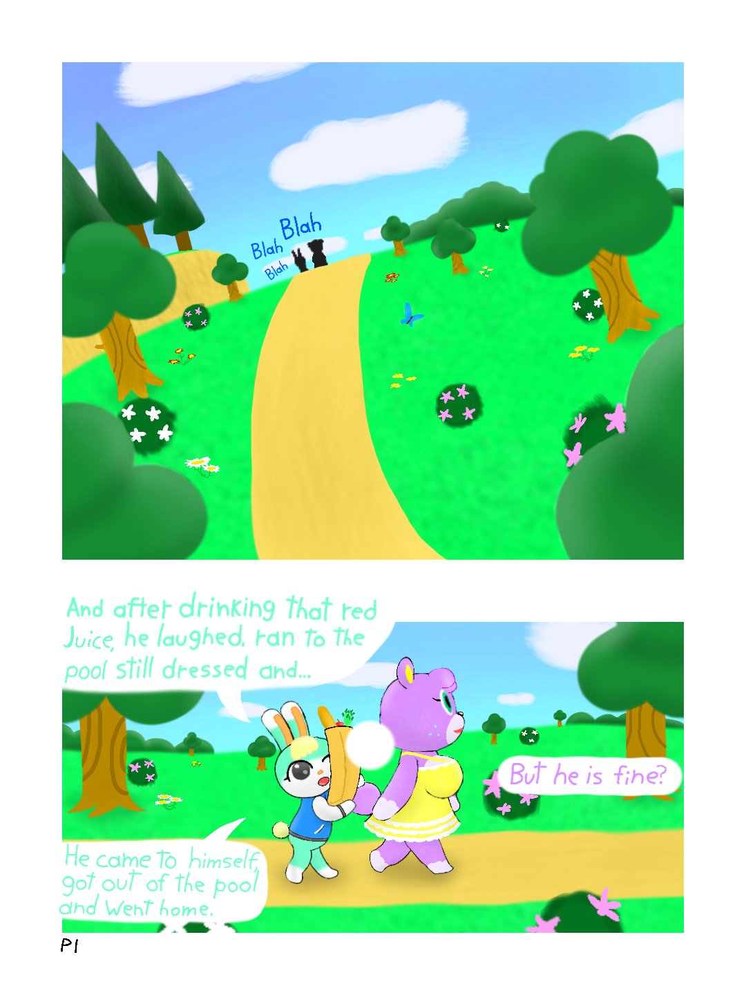 Megan and Sasha comic page 1 full