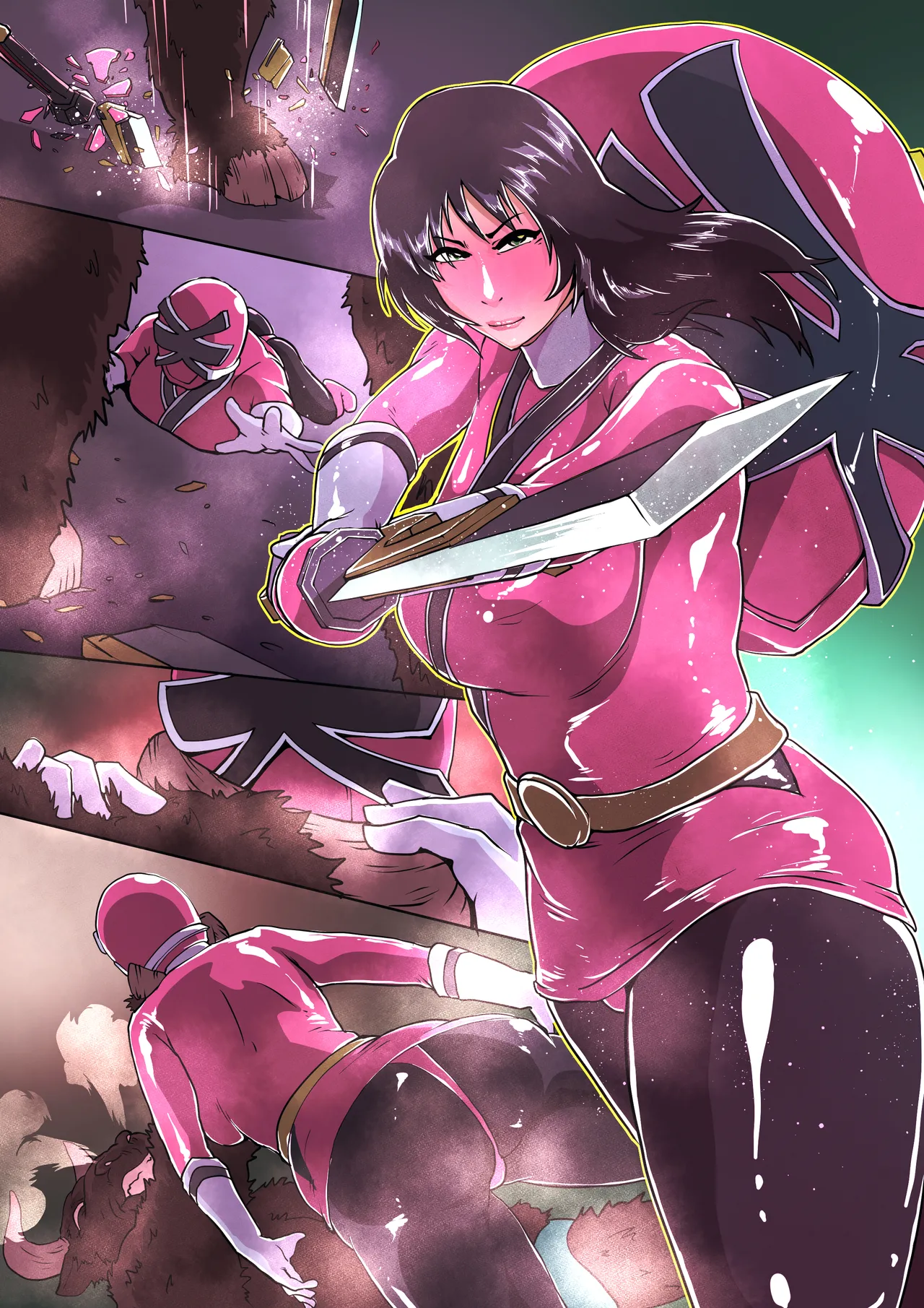 罰を受けるシンケンピンク page 3 full