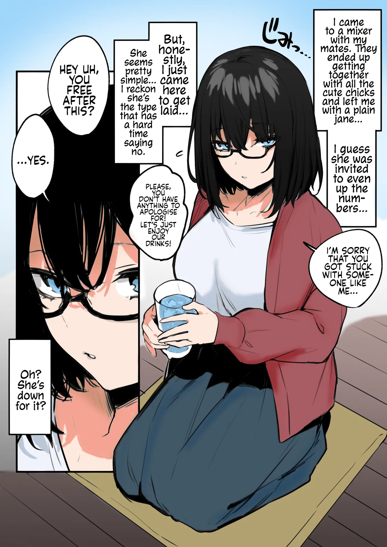 Yaresou dakara toiu Riyuu de Jimi Onna o Sasotta Kekka | I Was Just Looking To Fuck, So I Called Out To This Plain Looking Chick And, Well... page 1 full