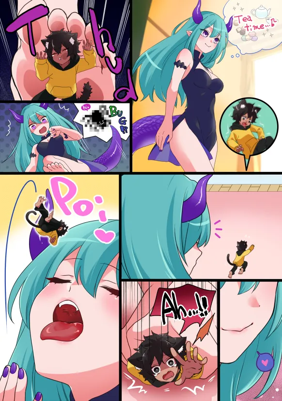 ドラゴン娘vore（ホオジロ鮫子） page 1 full