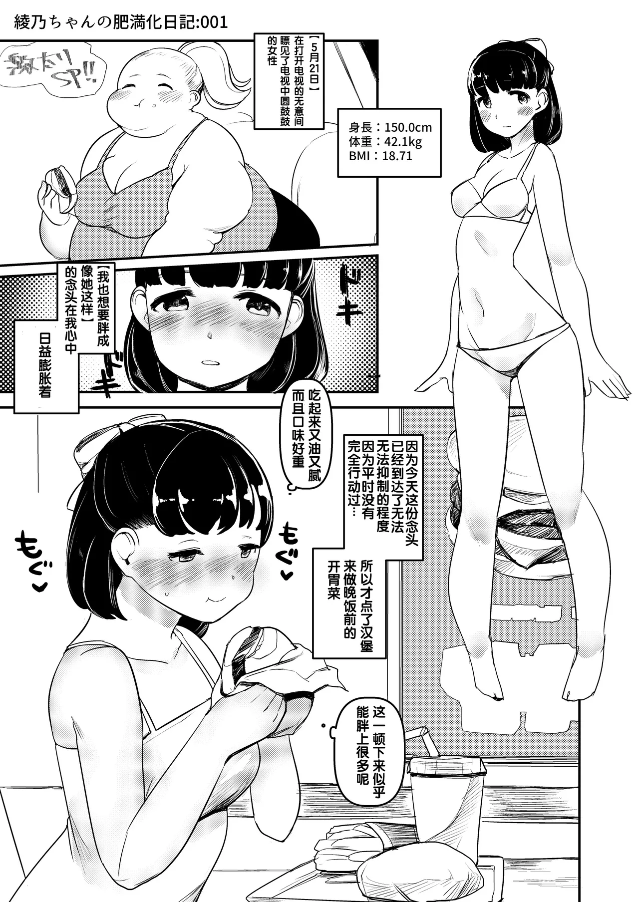 绫乃的育肥日记 1~20 page 1 full