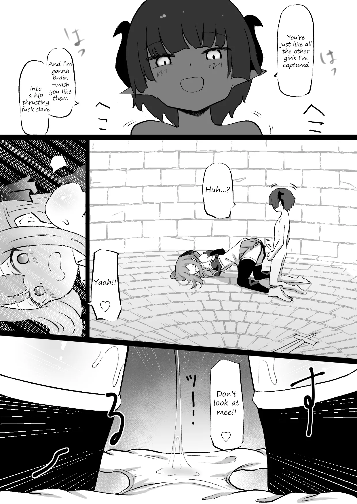 A story about an Onee-san being impregnated by an incubus and her Onii-chan being made into a succubus' pet page 4 full