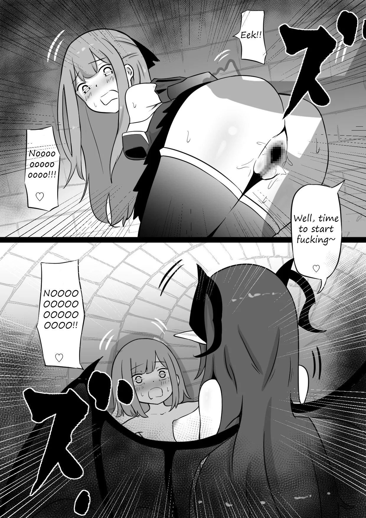 A story about an Onee-san being impregnated by an incubus and her Onii-chan being made into a succubus' pet page 9 full