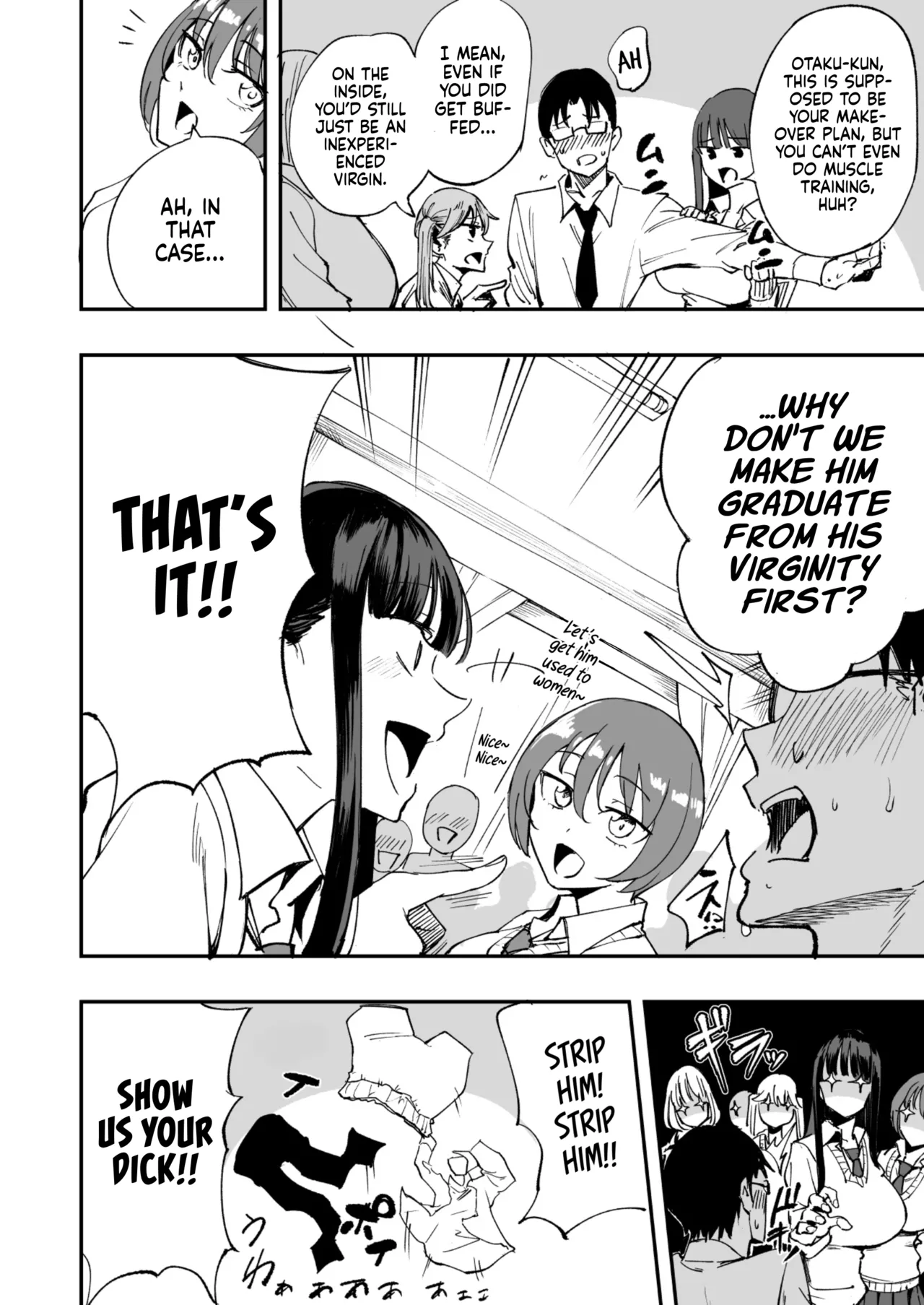 Uchi no Class no Doutei Otaku-kun no Fudeoroshi Shichaima~su | I'm Gonna Pop The Cherry of The Virgin Otaku In Our Class! page 3 full