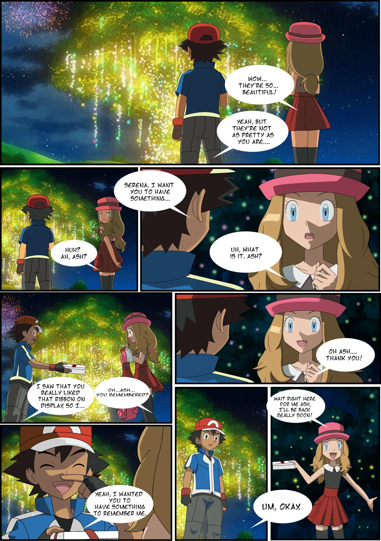 Pokeporn: Under the pledging tree!  Ash X Serena page 2 full