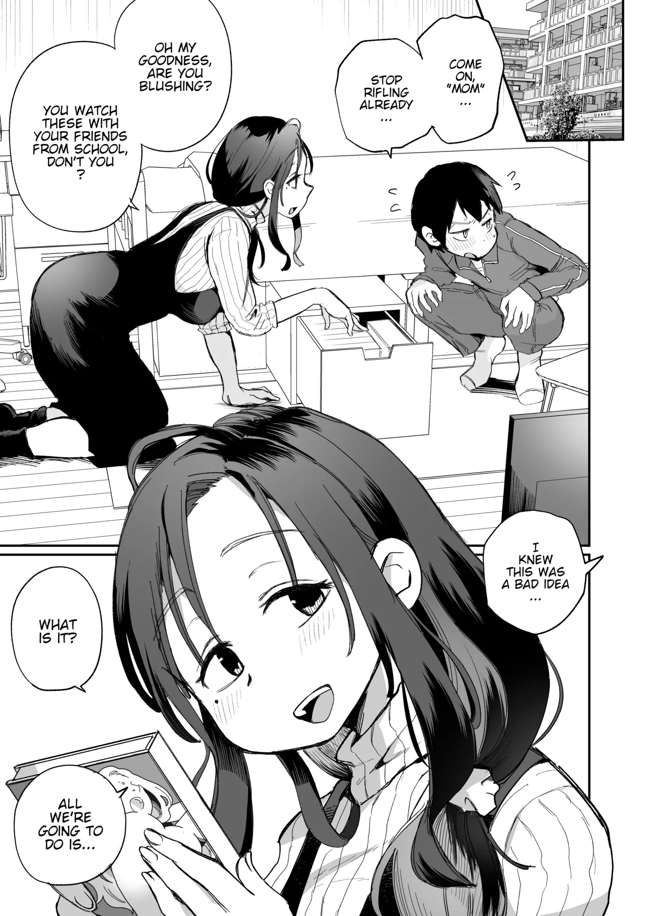 Guigui Kuru Gibo to AV Kanshō ~ Fudeoroshi-hen ~ | Watching Porn with my Pushy Stepmom ~The First Time~ page 2 full