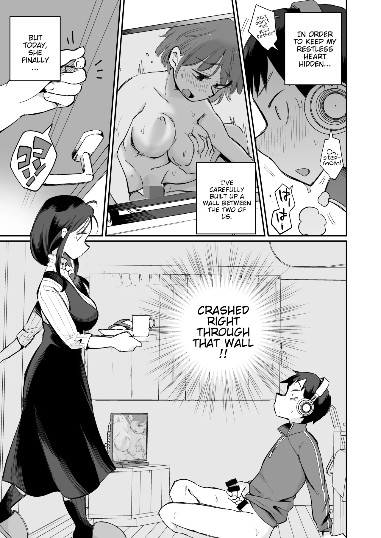 Guigui Kuru Gibo to AV Kanshō ~ Fudeoroshi-hen ~ | Watching Porn with my Pushy Stepmom ~The First Time~ page 6 full