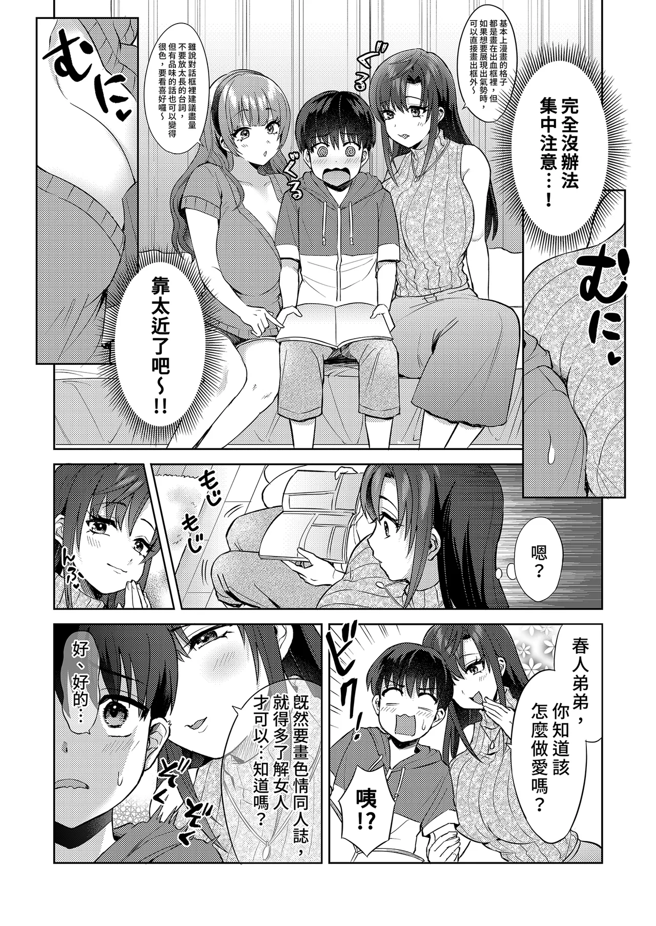 Ero Mangaka Shimai to Ecchi na Obenkyoukai | 與成人漫畫家姊妹的色色學習會 page 8 full