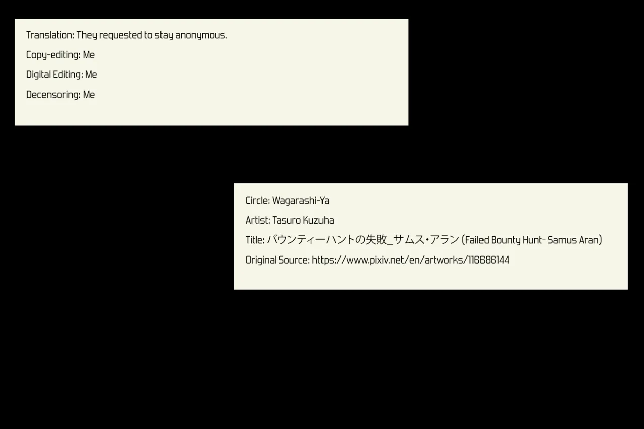 Failed Bounty Hunt- Samus Aran page 1 full