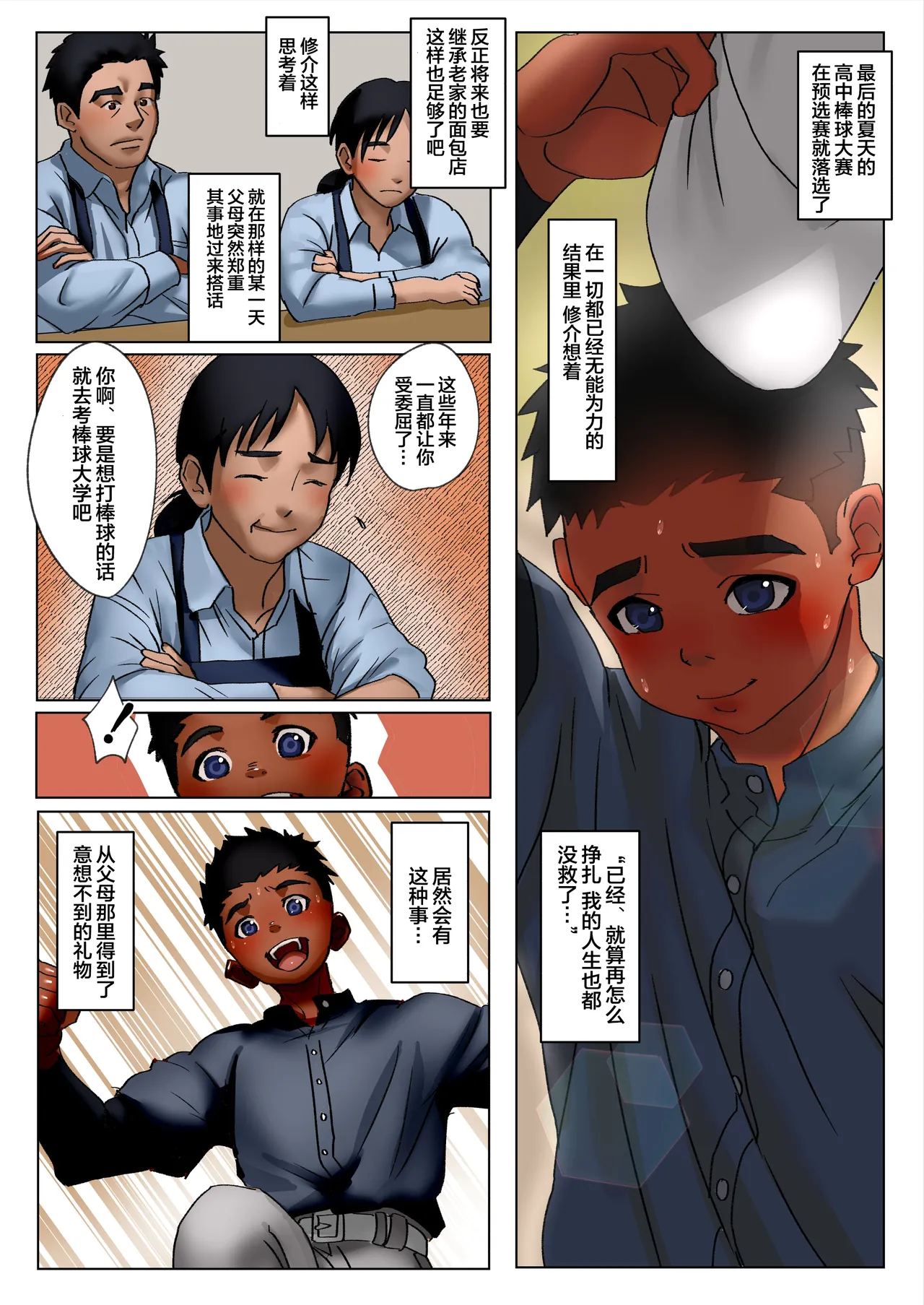 【kotaro】新しく入った野球部の先輩が皆エ●チだった新进的棒球部的前辈们都很色情【男男菊花香汉化】【chinese】 page 4 full