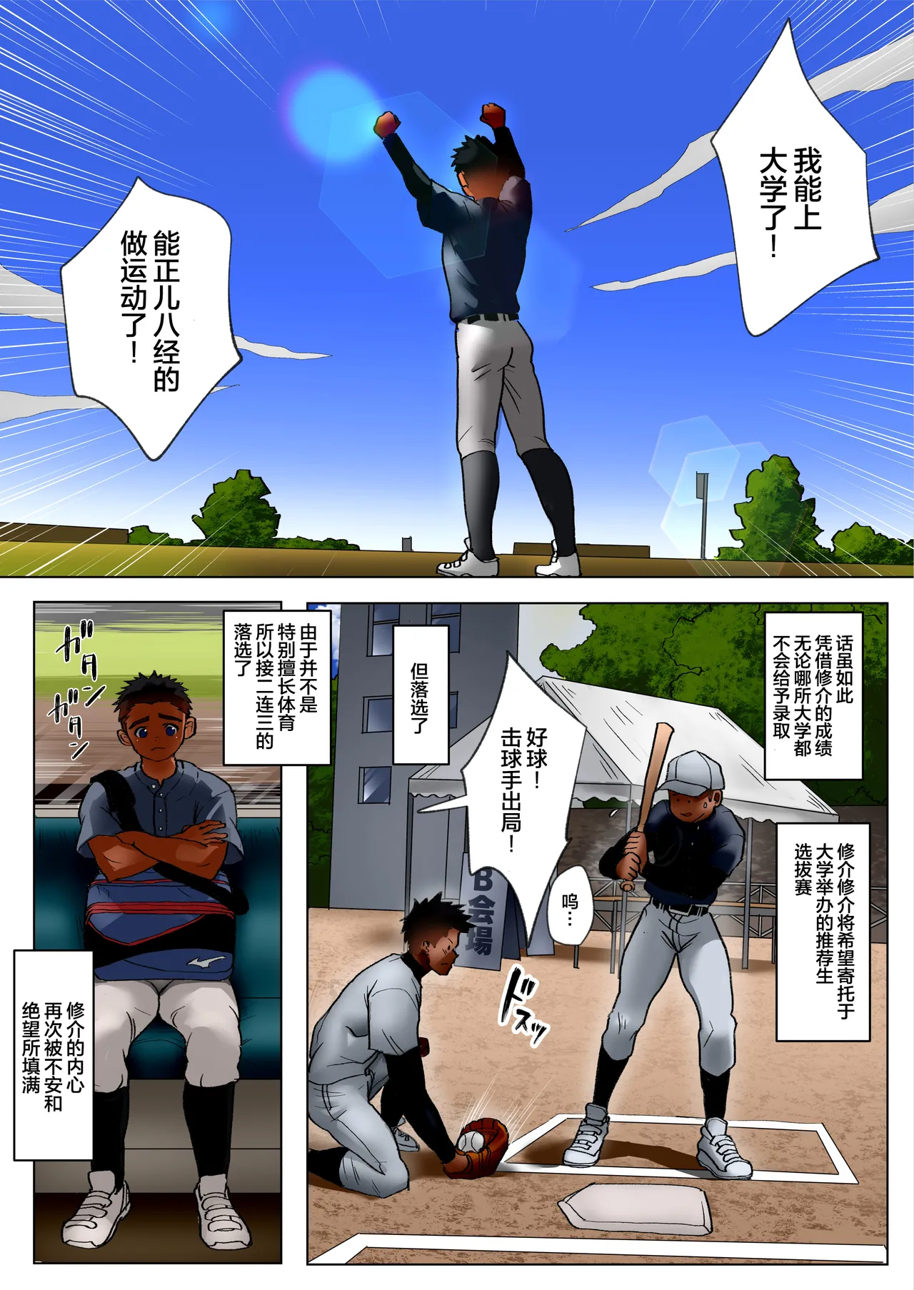 【kotaro】新しく入った野球部の先輩が皆エ●チだった新进的棒球部的前辈们都很色情【男男菊花香汉化】【chinese】 page 5 full