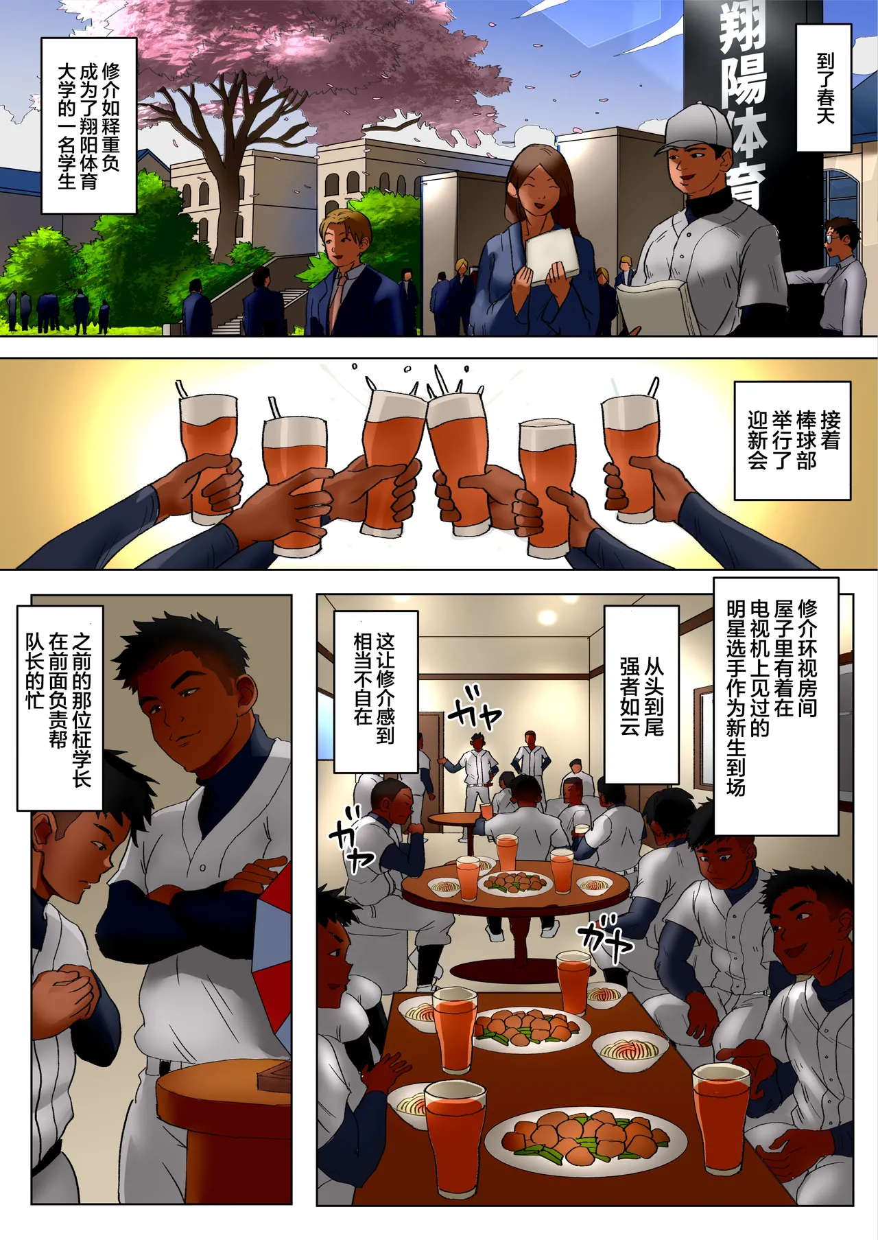 【kotaro】新しく入った野球部の先輩が皆エ●チだった新进的棒球部的前辈们都很色情【男男菊花香汉化】【chinese】 page 8 full