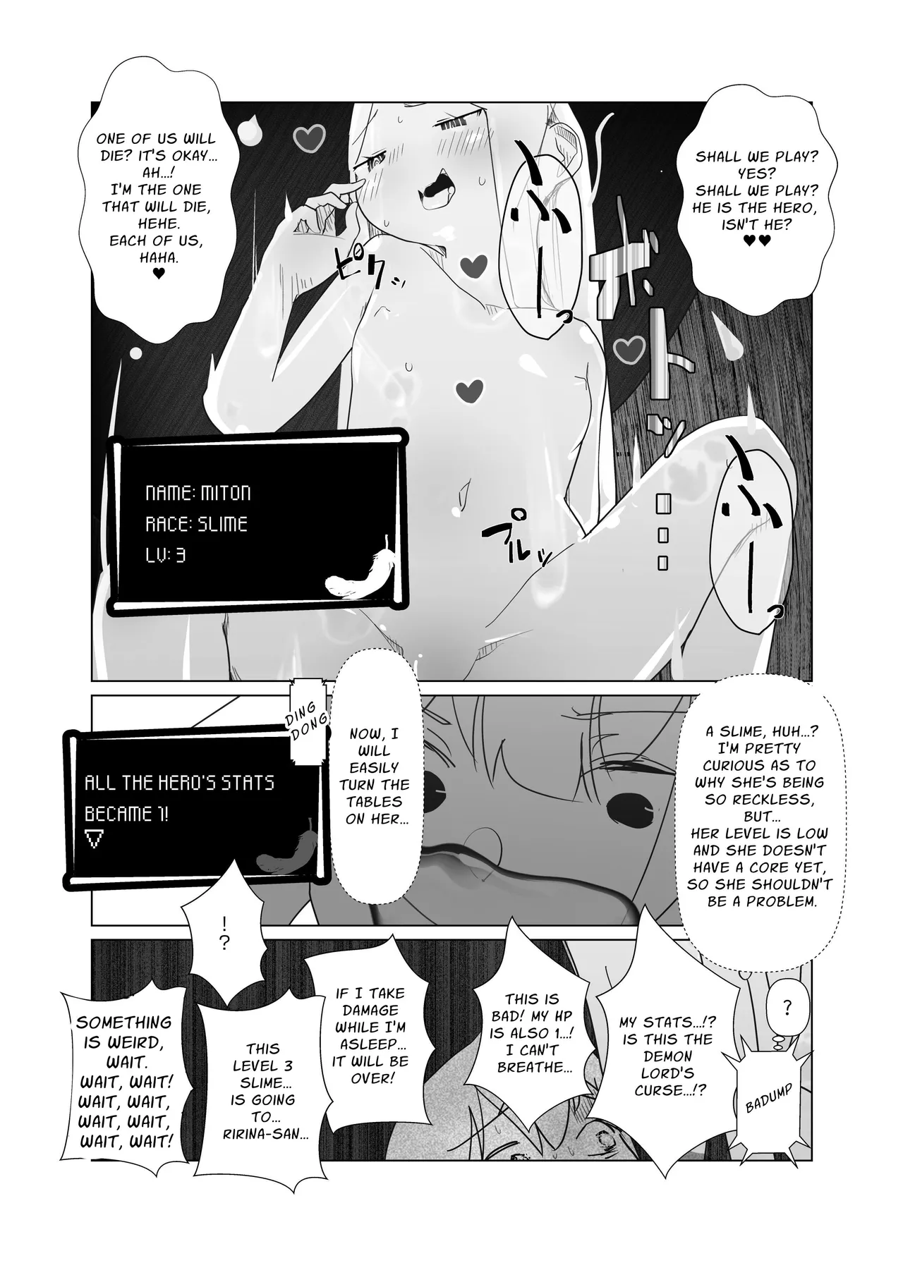 After Losing to a Monstergirl! ~the hero cursed to by unavoidable defeat~ 1: Slime Monster page 9 full