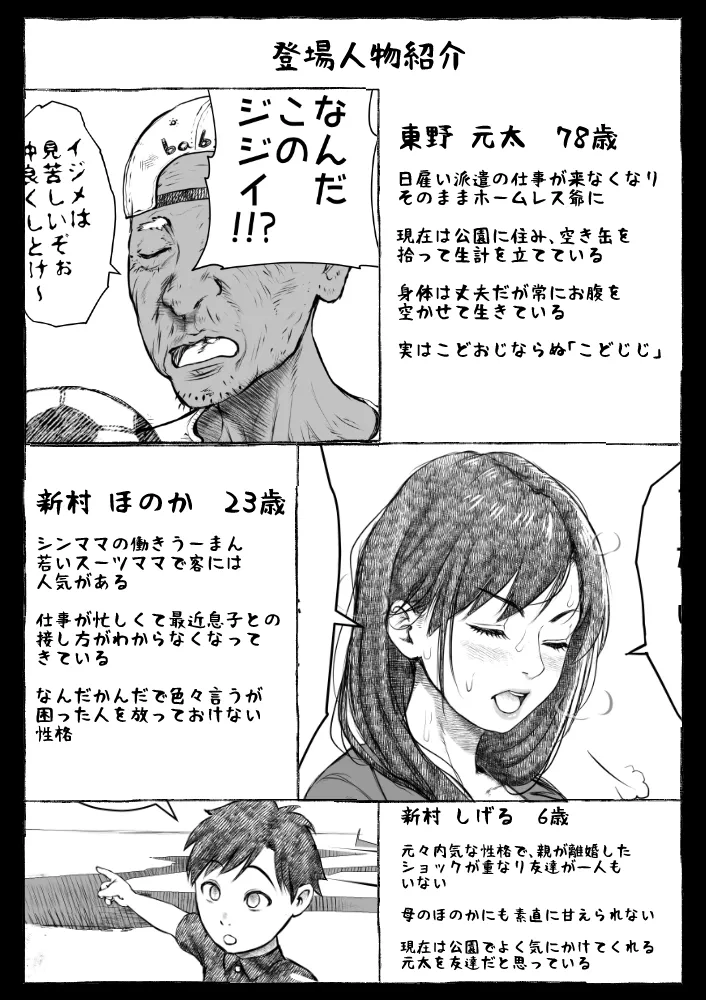 Mama ga Hirottekita Homeless Jiji☆ page 3 full