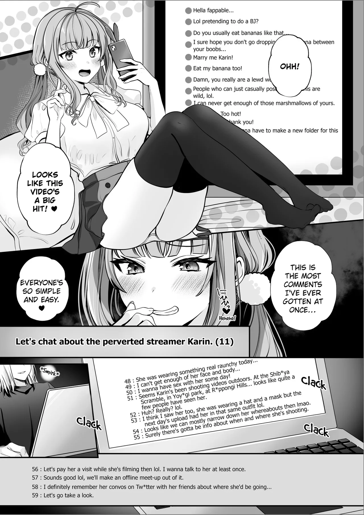 #Ero-kei Influencer Karin-chan ~Kyou wa Follower-tachi ni Okasare masu~ | Erotic Influencer Karin: Today, I'll Be Getting Fucked by My Subscribers. page 4 full