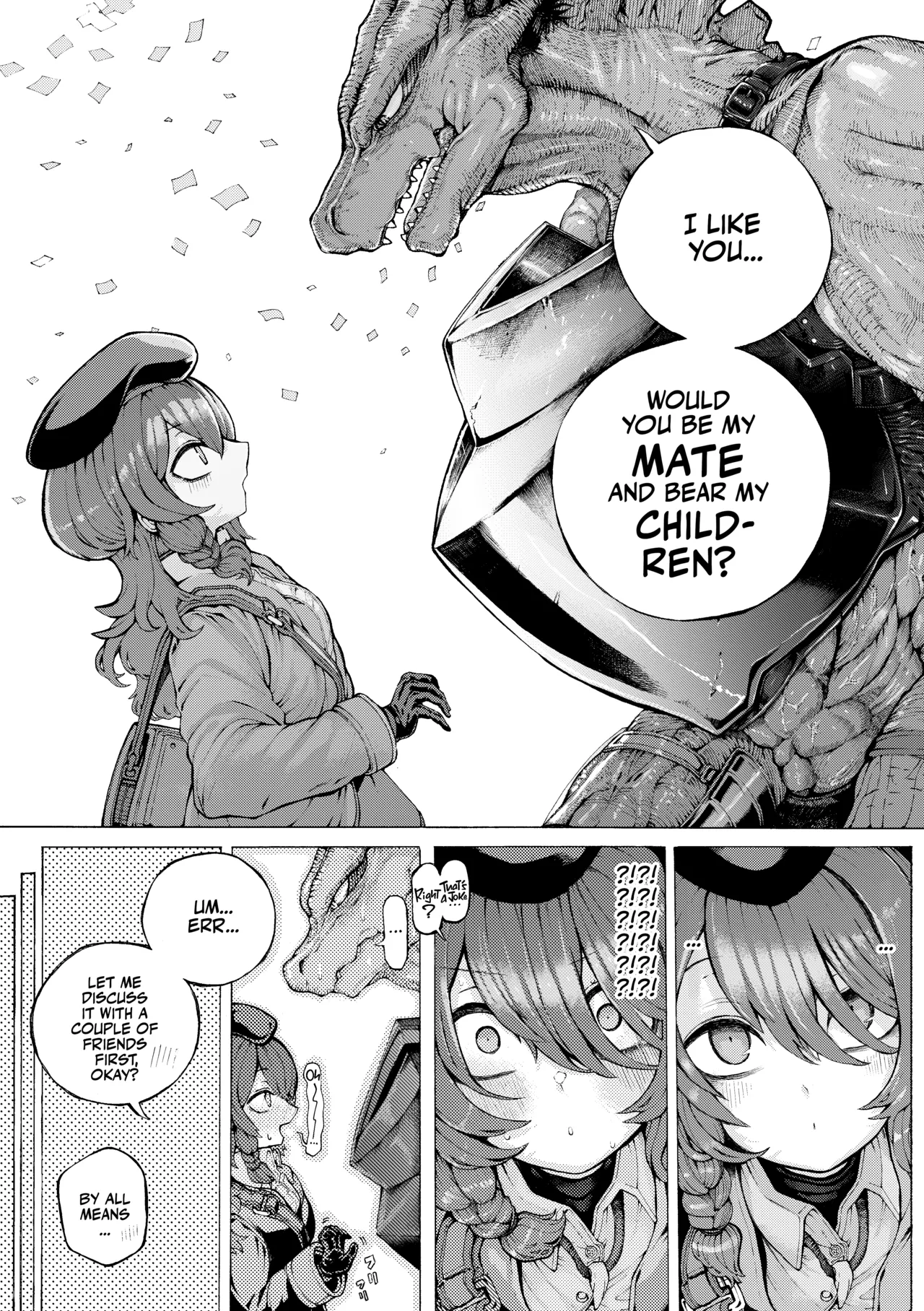 Party Member no Ryuujinzoku kara Haramase Kyuukon Sareta kedo Manzara demo Nai | The Party's Dragon Courted Me for The Sake of Marriage and Baby Making page 6 full