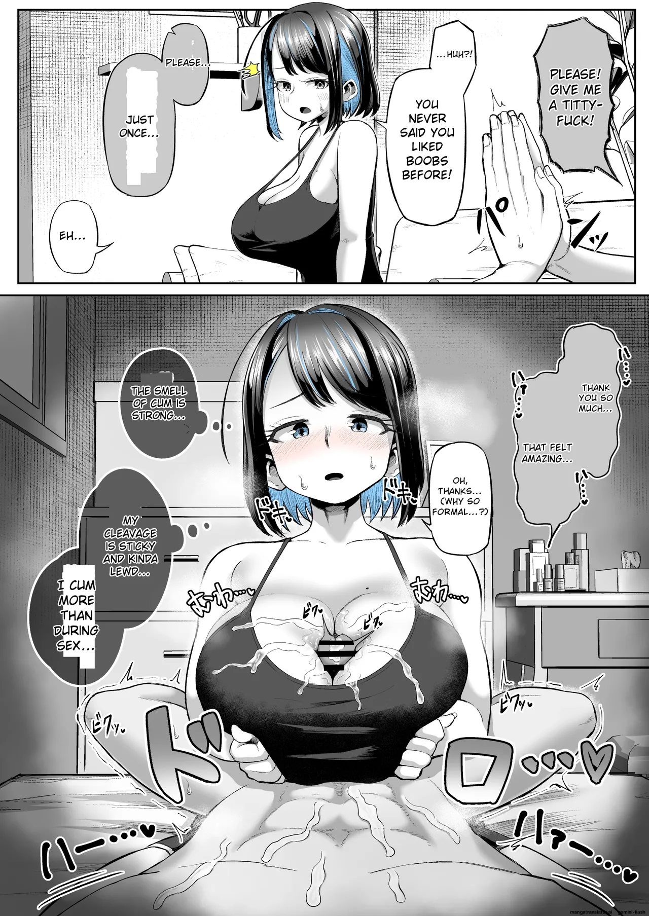 This is the story of how she came to love titjobs! page 1 full