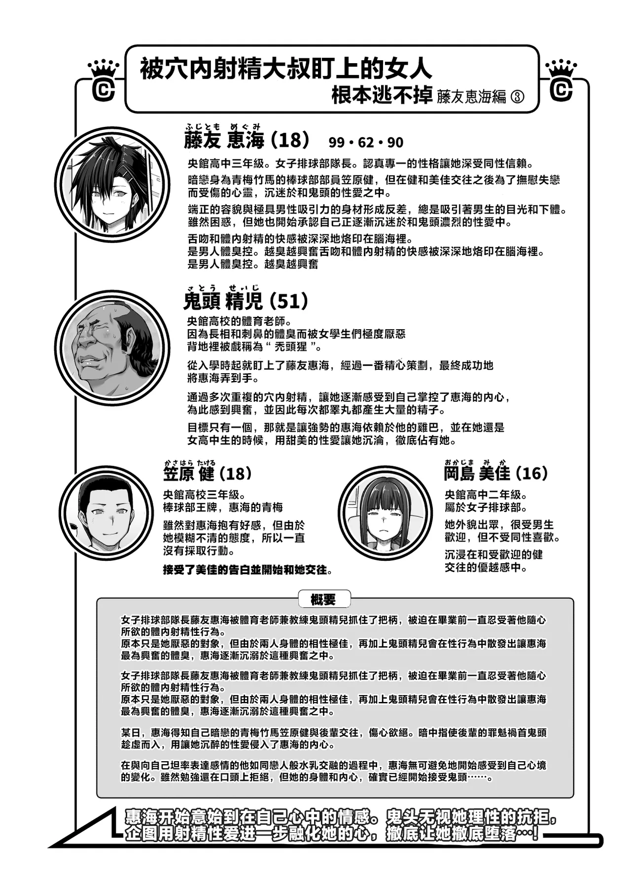 Nakadashi Oji-san ni Nerawareta Mesu wa Nigeru Koto ga Dekinai ~Fujitomo Megumi Hen 3~ page 3 full