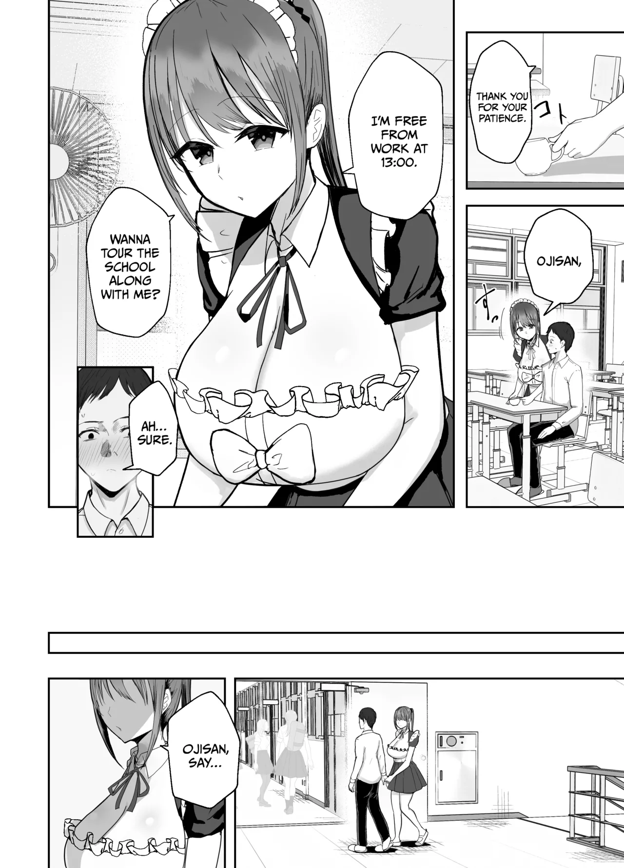 My busty niece, a high school girl who lives with me, is a maid at the school festival and gives me sweet sex to soothe me, an office worker. page 9 full