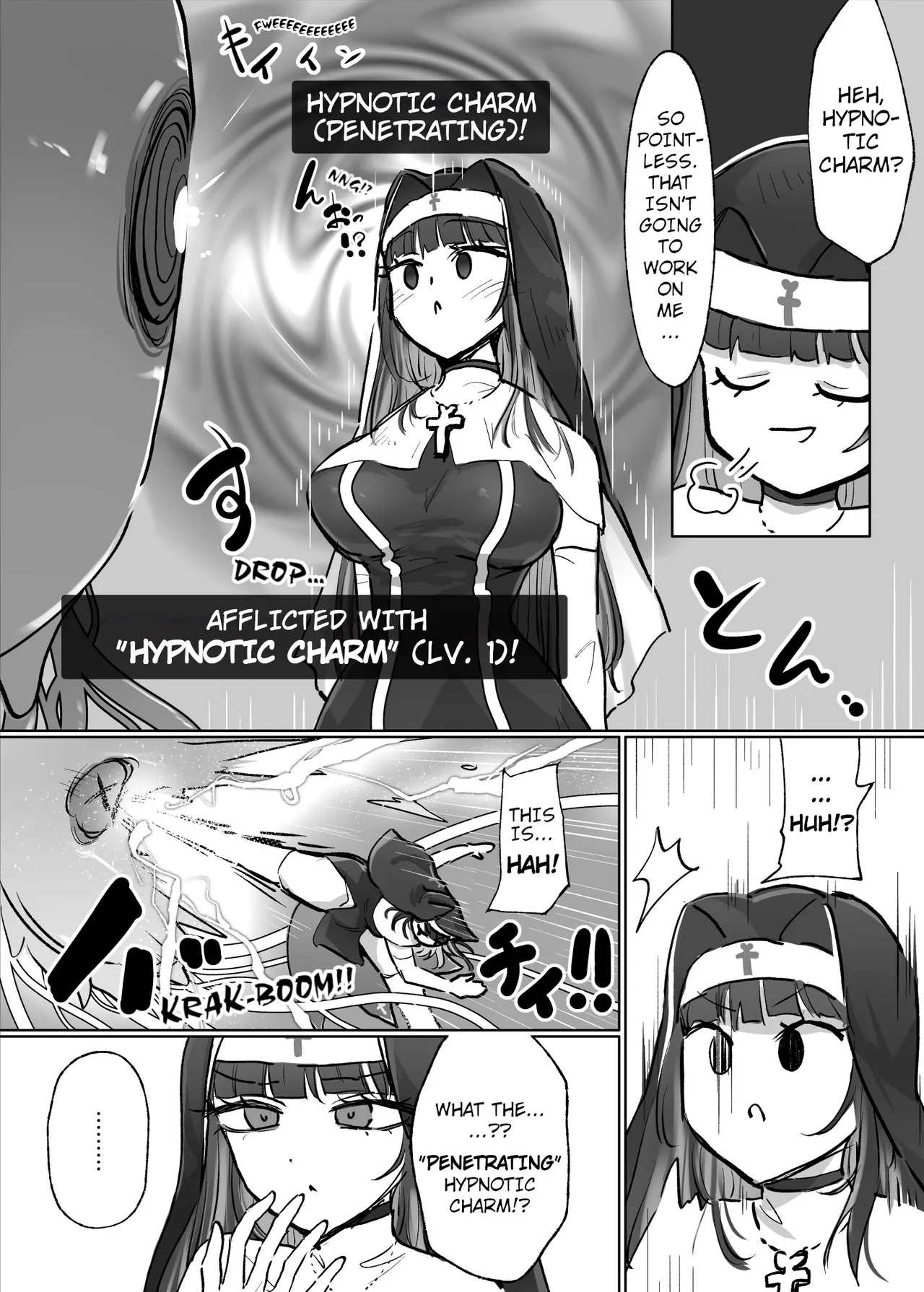 Joutai Ijou Taisei Sister-san to Taisei Kantsuu Saimin Kurage | "Abnormal Status"-Resistant Nun vs. Resistance-Penetrating Hypnotic Jellyfish page 5 full