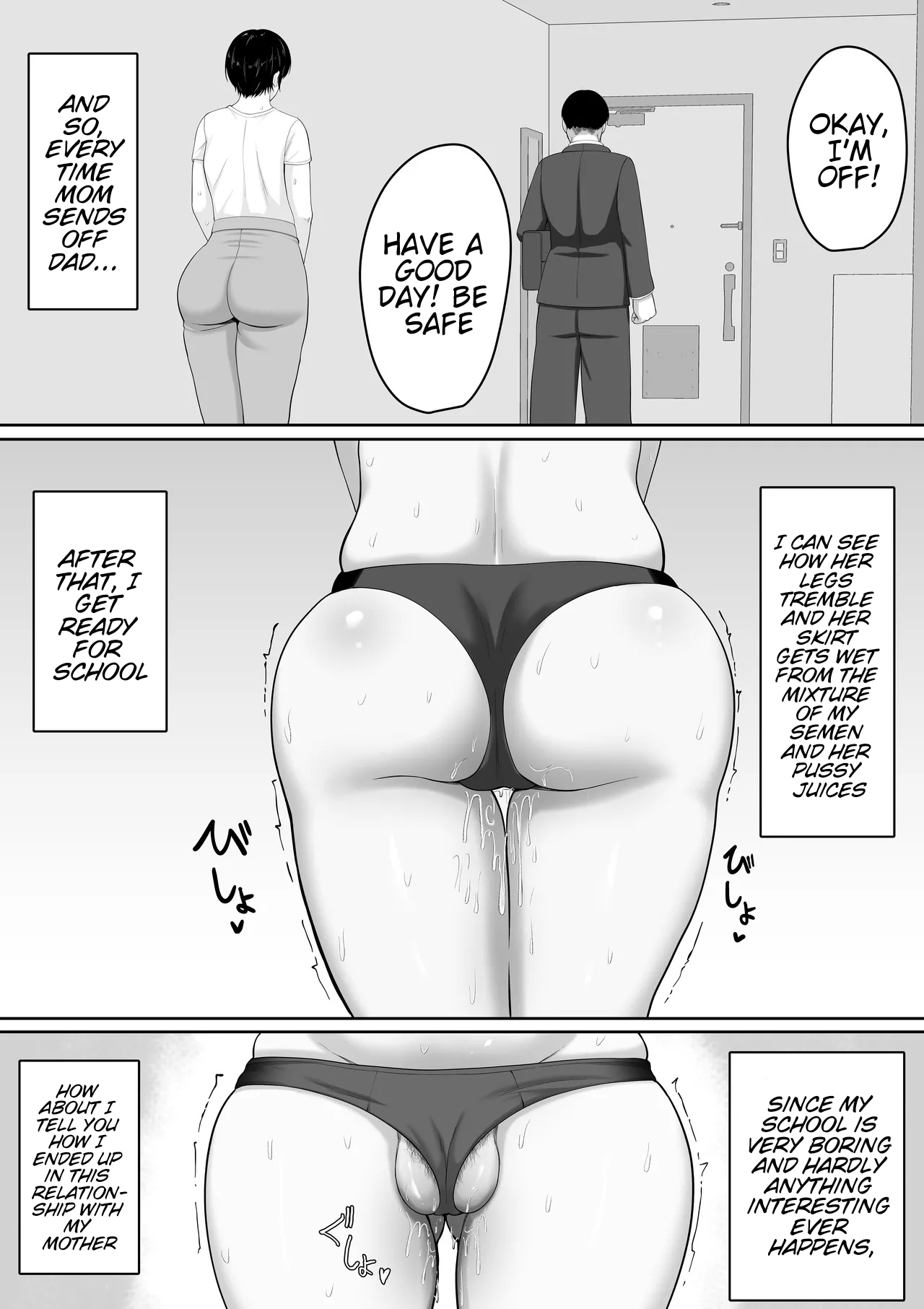 The story of how I got my big-breasted, sex-deprived mom to wear an erotic swimsuit, And then, acting on impulse, I stuck my dick inside her without realizing that it would make her addicted to me. And from that moment on, she started letting me cum inside her every day on a whim, instead of dad. page 7 full