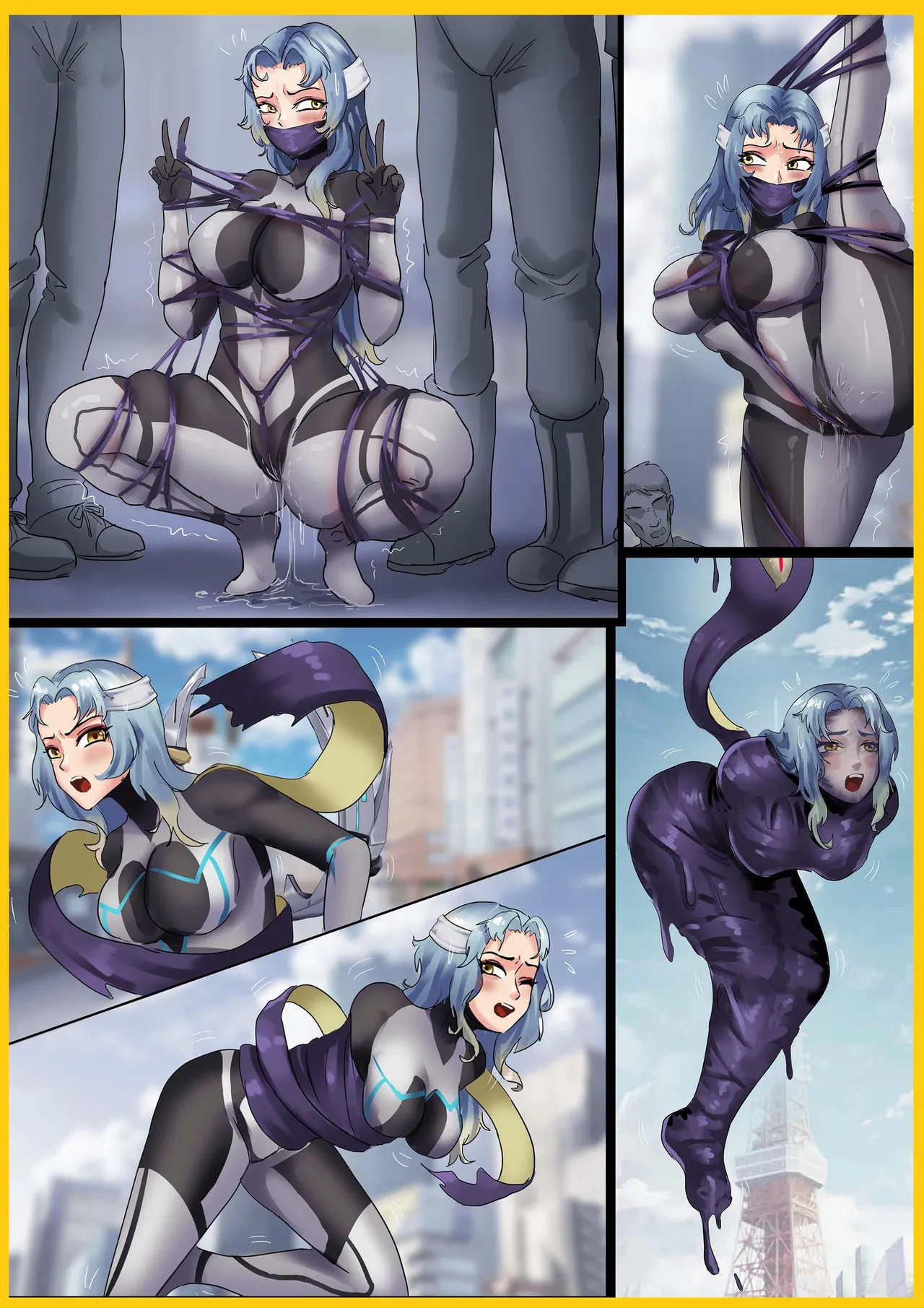 紧身衣女战士被寄生生物肆意玩弄 page 1 full