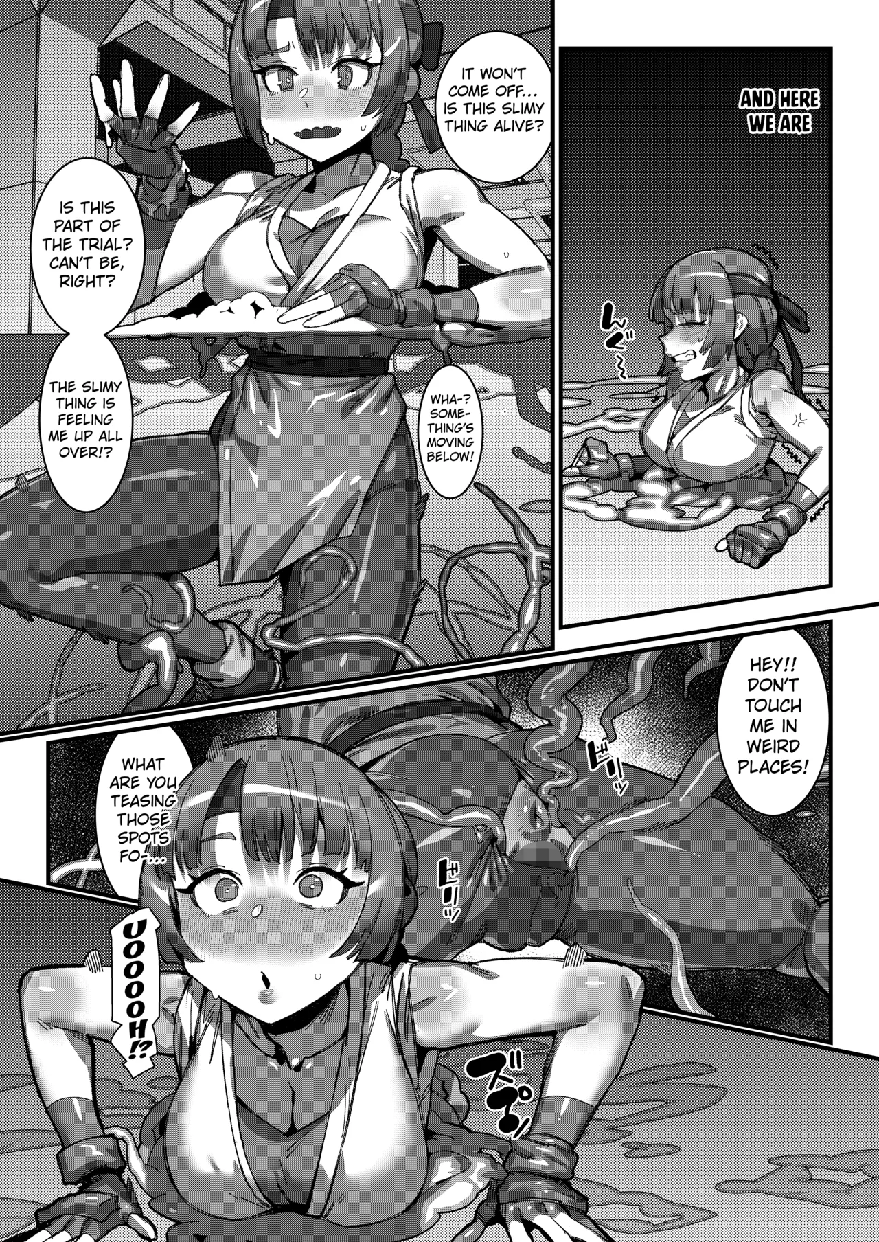 Yuri and Mai from KOF fall into a  tentacle trap disguised as the floor page 2 full