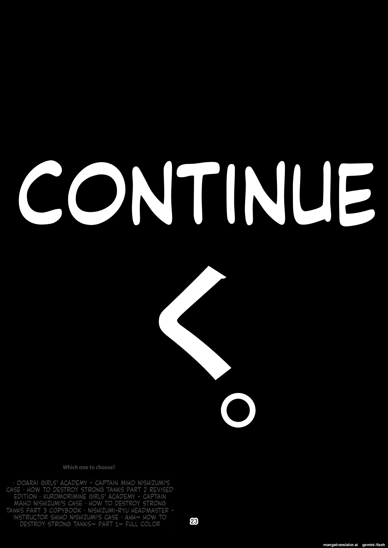 Tsuyoi Sensha no Kowashikata Sono 1 -Ooarai Joshi Gakuen Nishizumi Miho Taichou no Baai- page 6 full