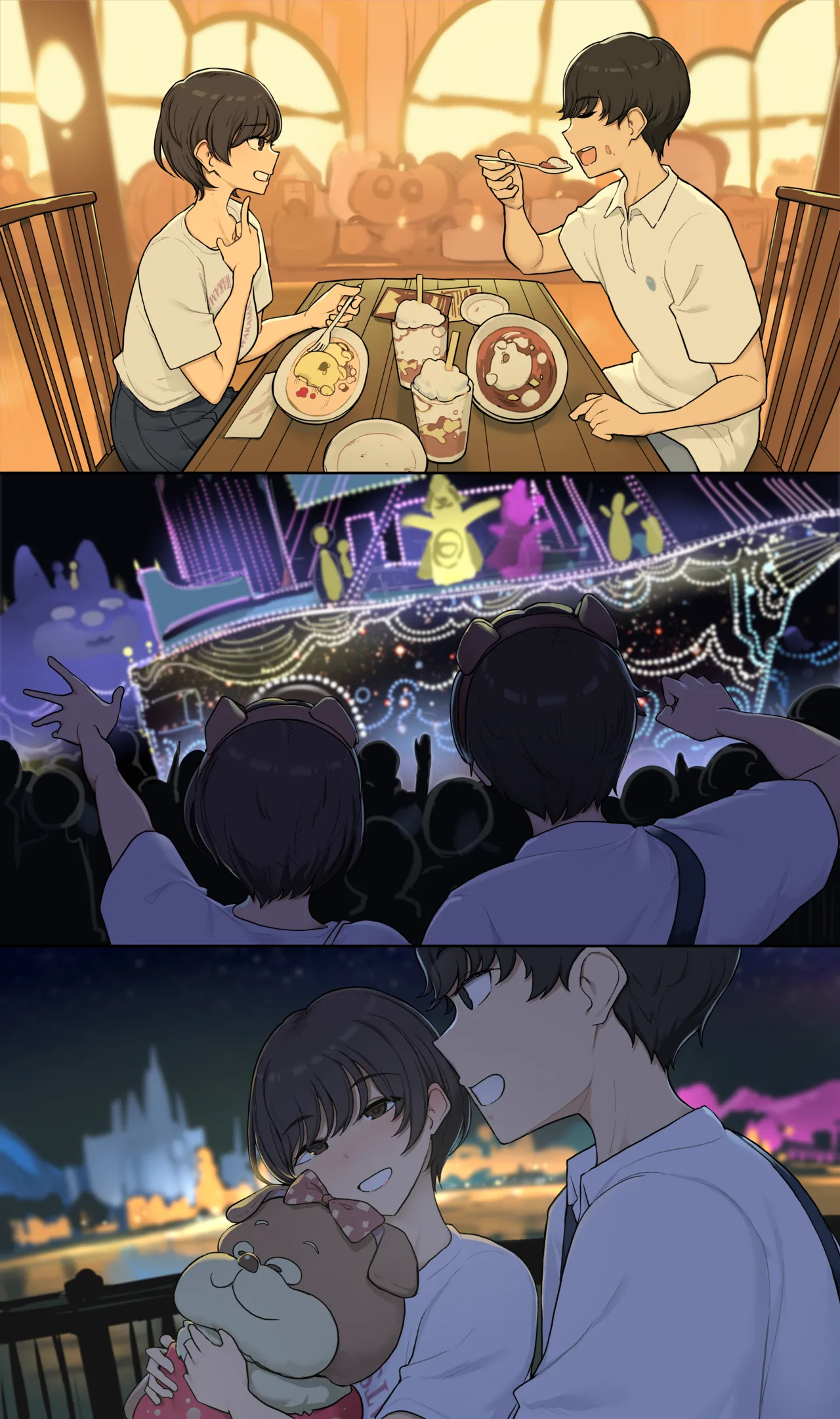 Meruhen kirakira deto no nochi ni otagai motome au dake no honki sekkusu suru tsuitachi page 2 full