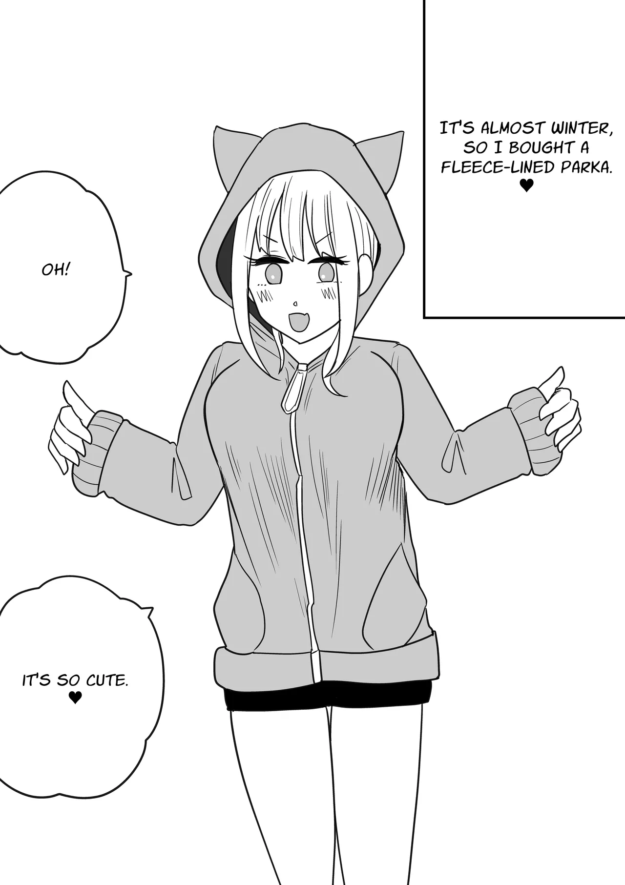 Nekomimi Paakaa Joshi, Ura Kimo ni Okasareru | Violated by the Fleece Lining of a Cat Ear Hoodie page 1 full