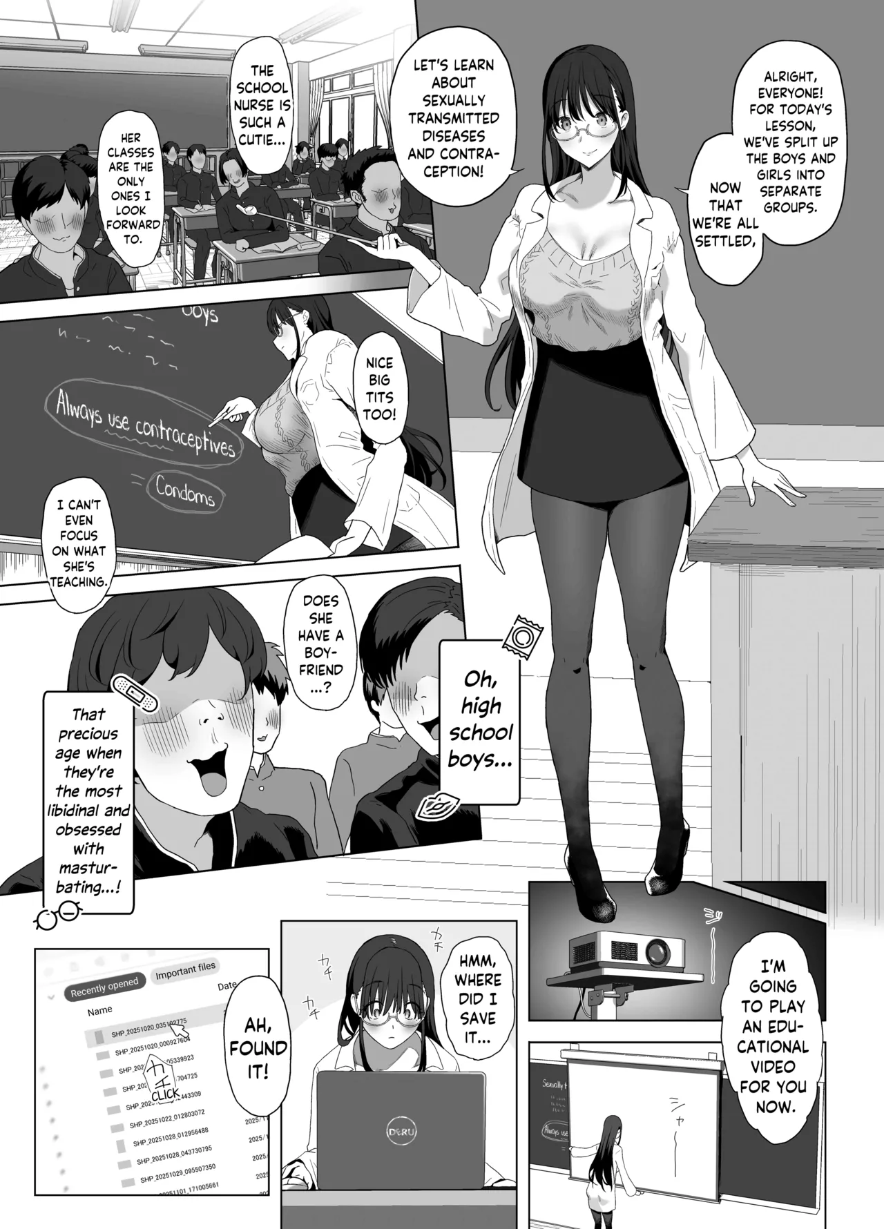 Gomu Fella Dake Nara Shite Kureru Hokenshitsu no Sensei | The School Nurse Will Suck You Off! But Only With a Condom page 4 full