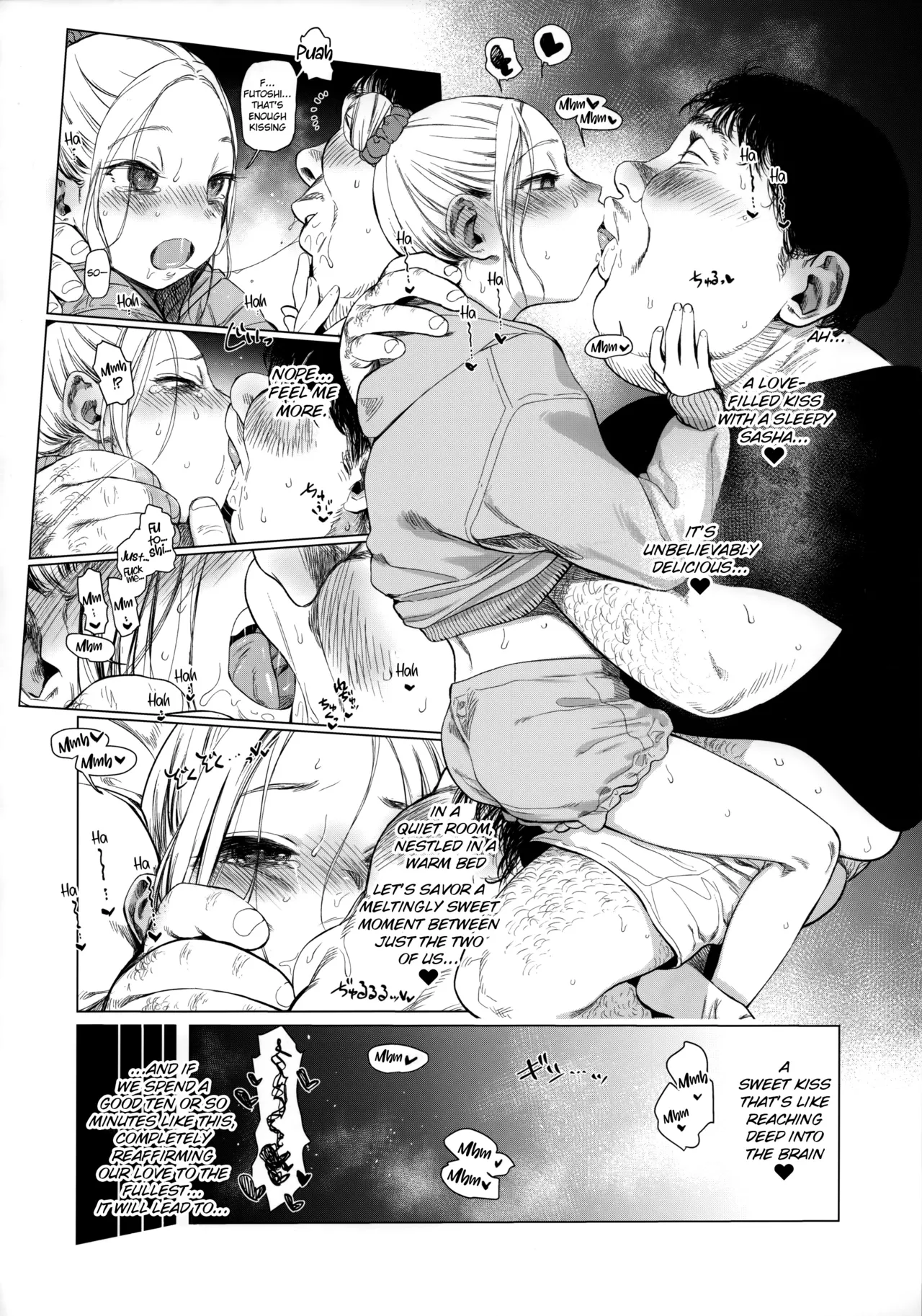 Onemuna Sasha-chan to Lovelove Slow Sex o Shitemitayo | I Want to Try Having Lovey-Dovey, Slow Sex with Sleepy Sasha-Chan page 10 full