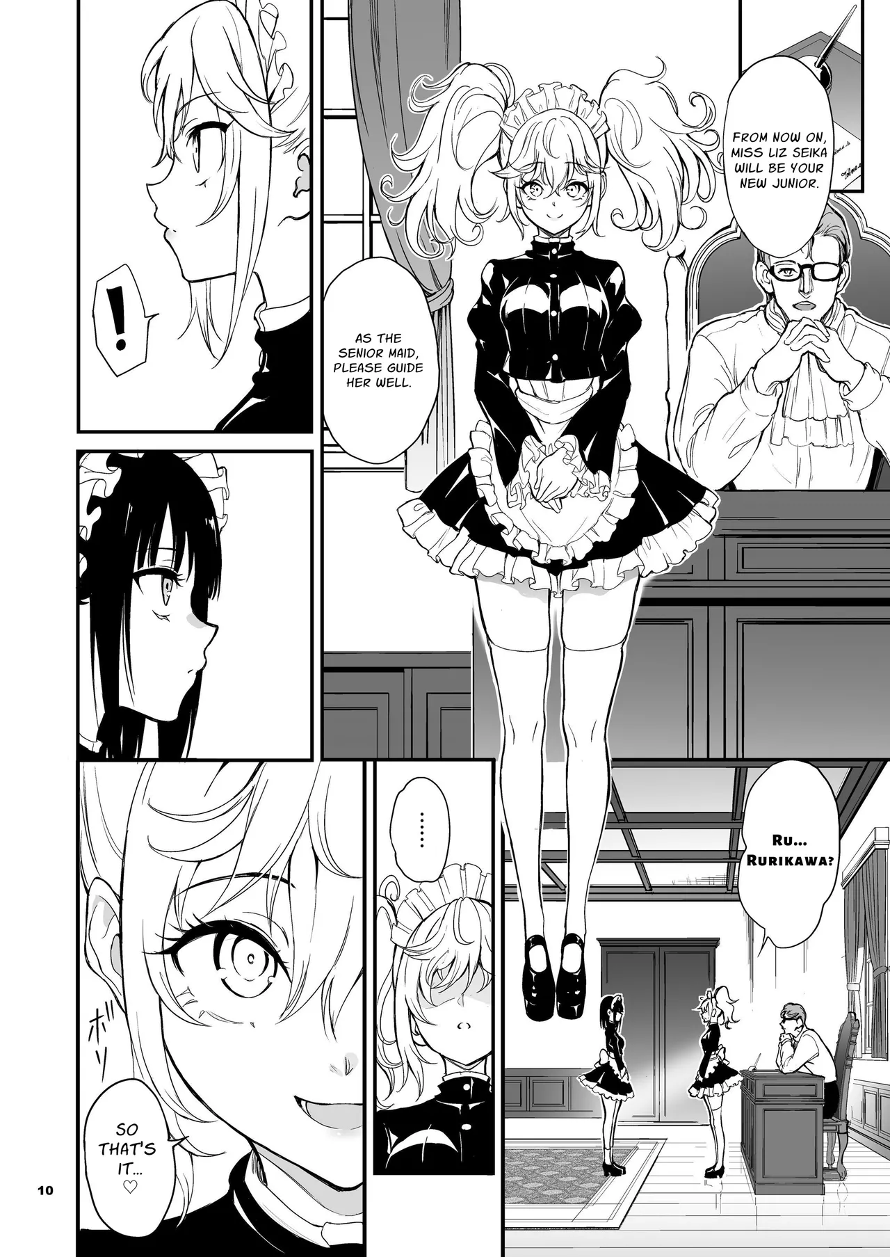 Maid Kyouiku. 8 -Botsuraku Kizoku Rurikawa Tsubaki- page 10 full