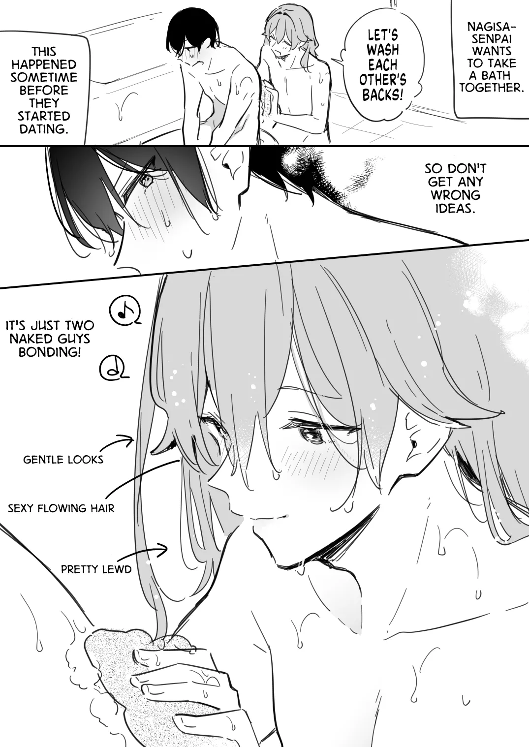 Ryou kun to Senpai - Issho ni Ofuro ni Hairitai Senpai | Ryo-kun and his Senpai - Senpai Wants to Take a Bath Together page 1 full
