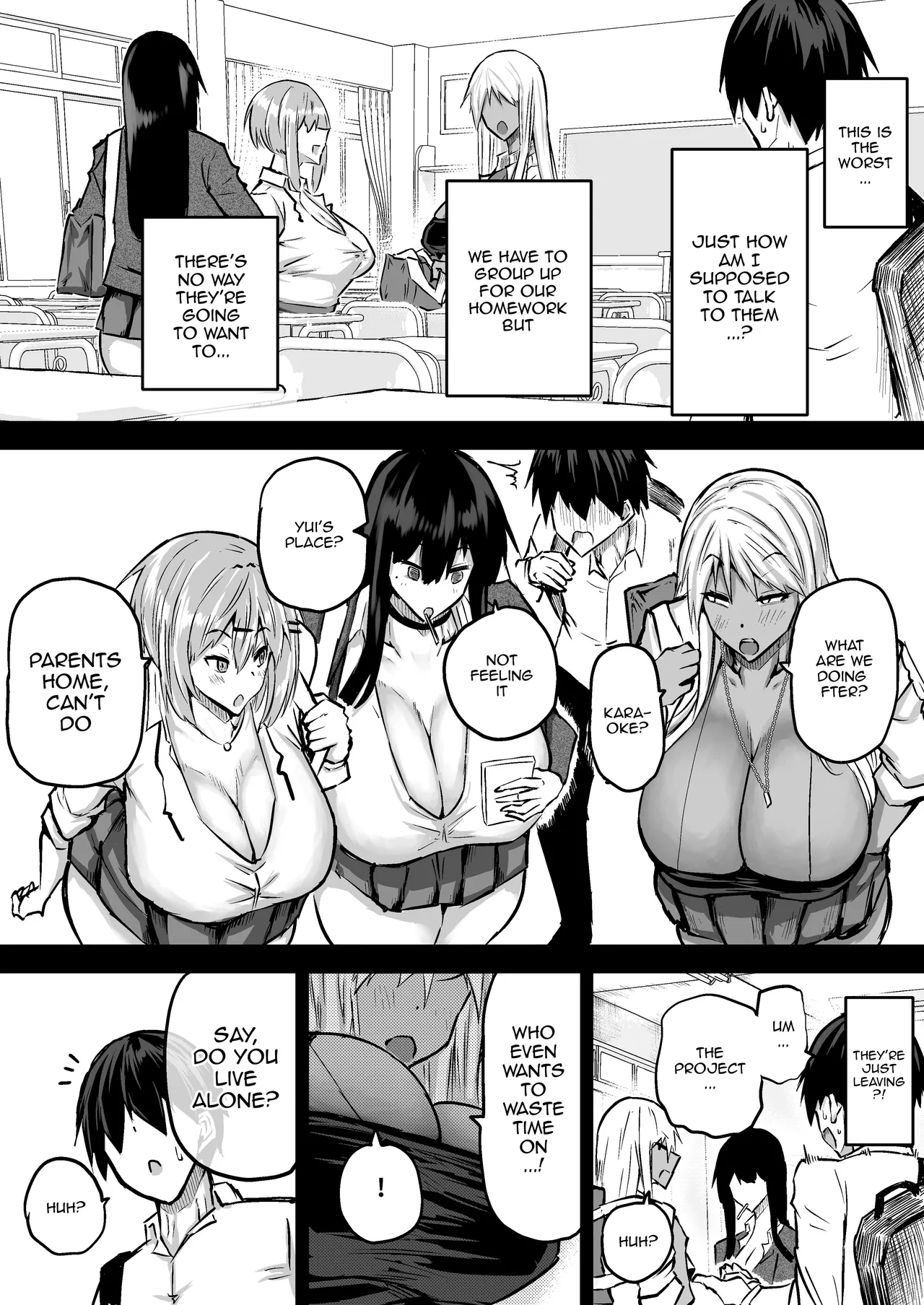 Zenbu Shiboritotte Kureru Deka Chichi Gal | The Huge Tittied Gals That Suck Everything Out Of Me page 3 full