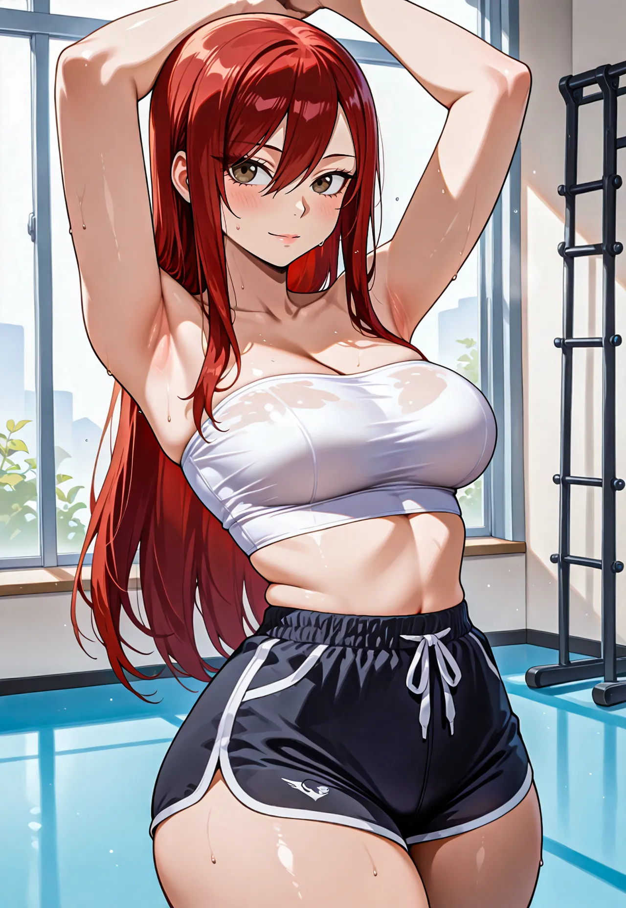 Erza gym session x BBC messingwithai ai generated page 1 full