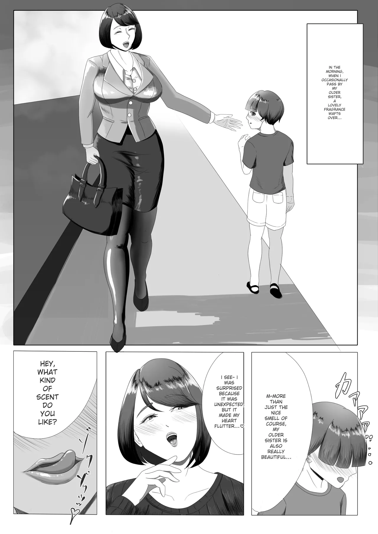 You like my smell, don't you? ~Big sister's smelly torture and training of a little boy~ page 4 full