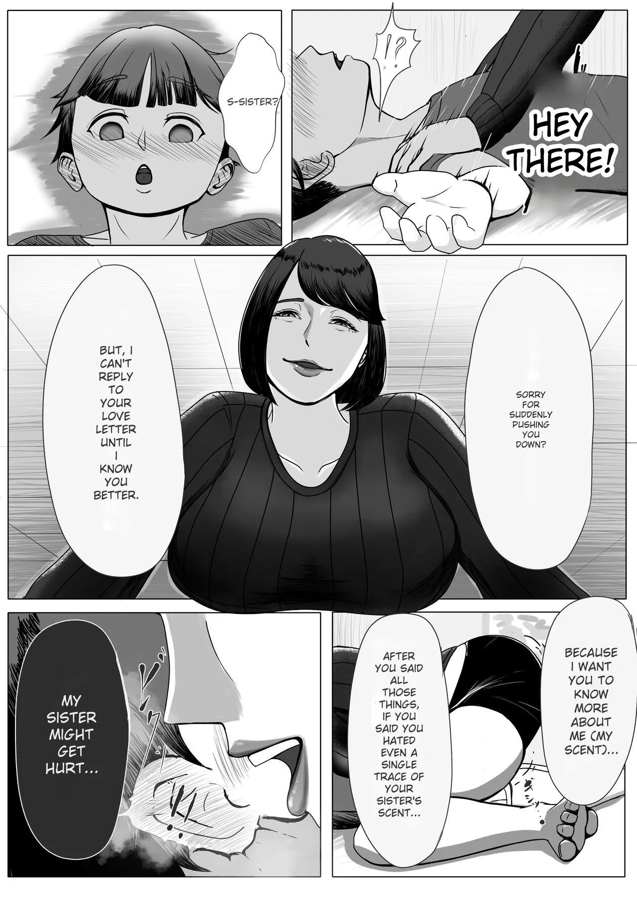 You like my smell, don't you? ~Big sister's smelly torture and training of a little boy~ page 7 full