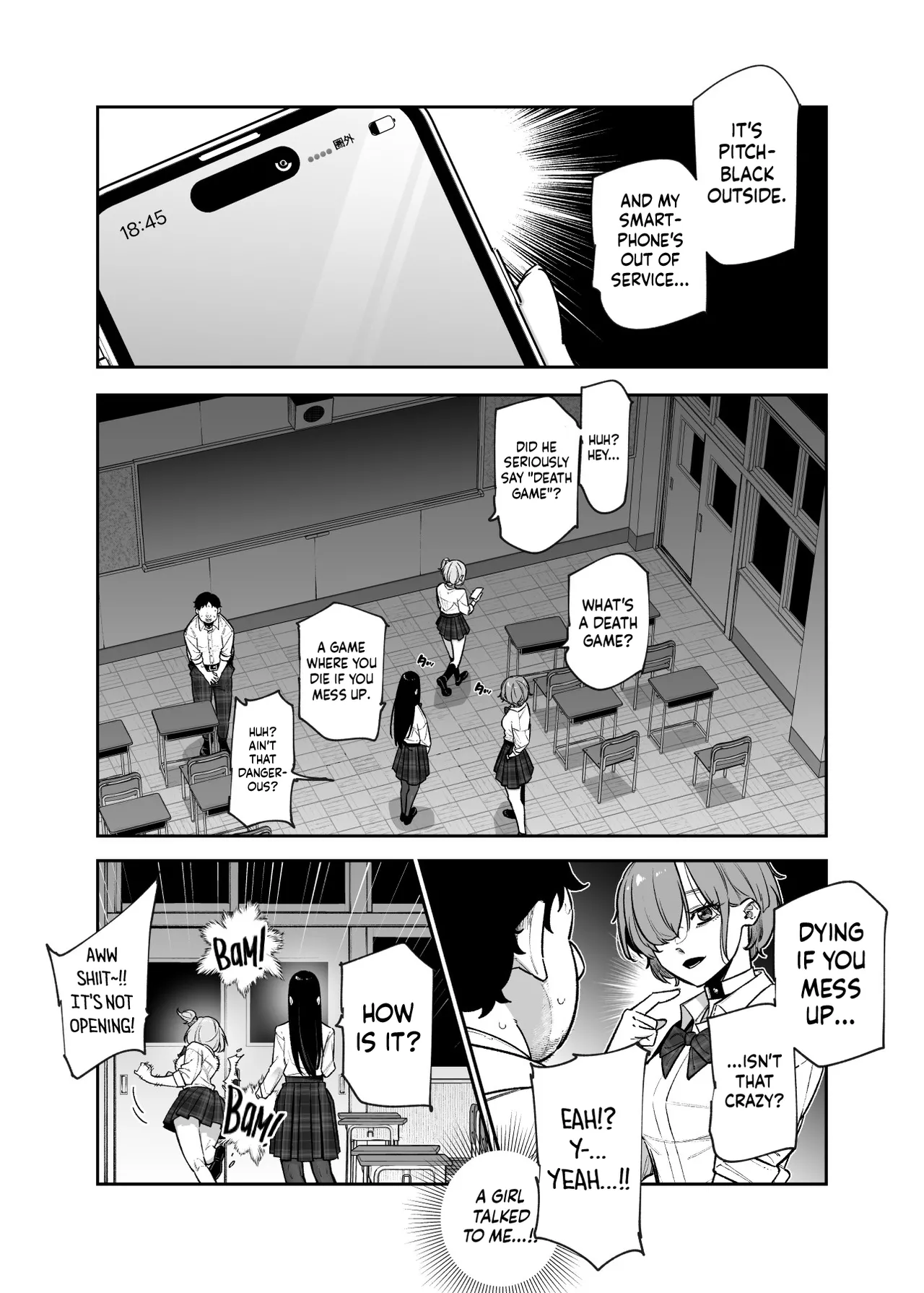 Death Game dakara Shikatanai desho!? EX 1-Genme Iyagatten ja Nai wa yo!? Iya Ore wa Betsu ni Iyagattenai Ken /  We Have No Choice Because We're In A Death Game! EX 1st Period - Don't Act Disgusted, Got It!? Well, It's Not Like I'm Disgusted In The First Place page 5 full