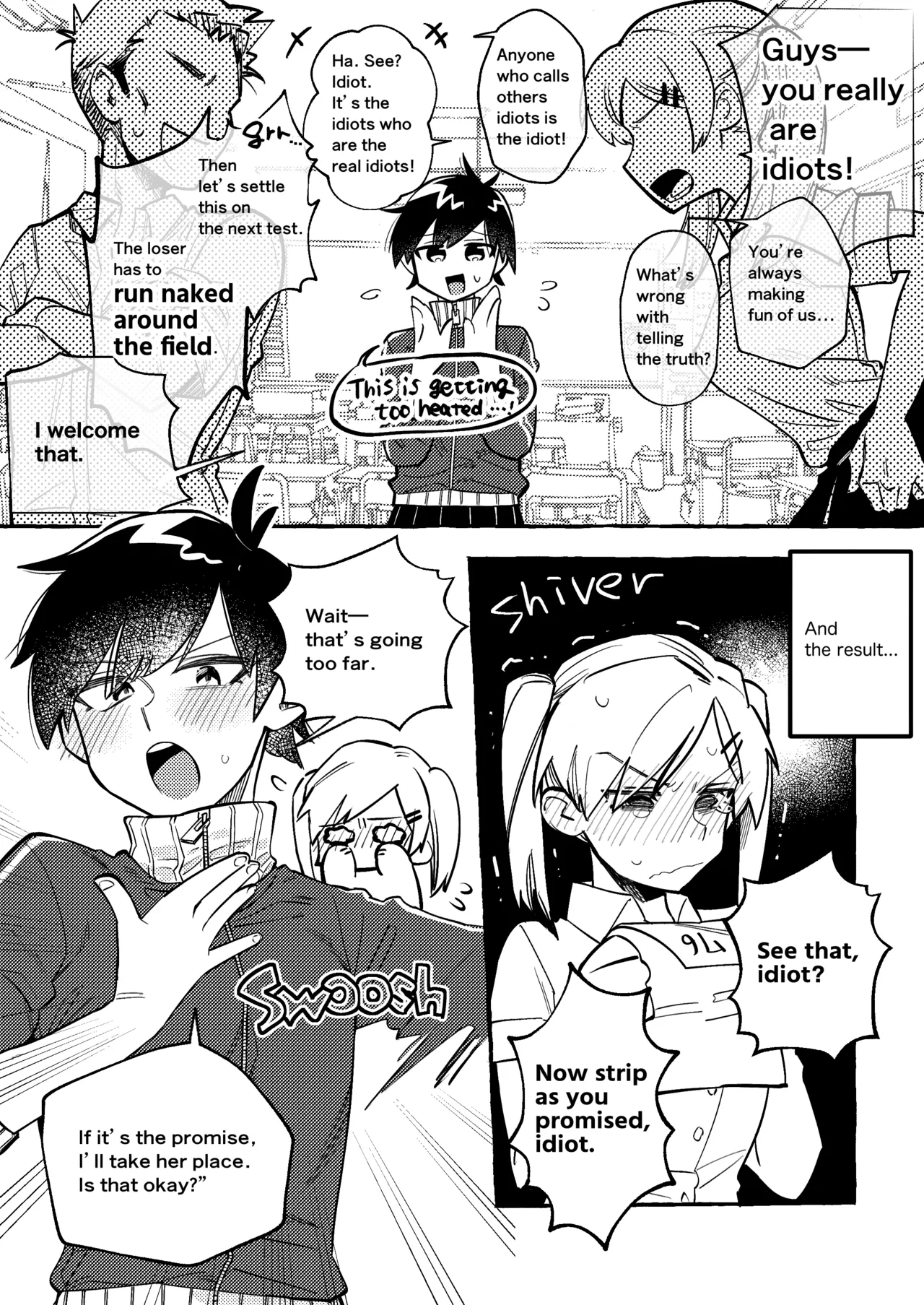 The Black-Haired Woman Who Cheerfully Accepts Her Friend’s Full-Nude Penalty 1-2 page 1 full