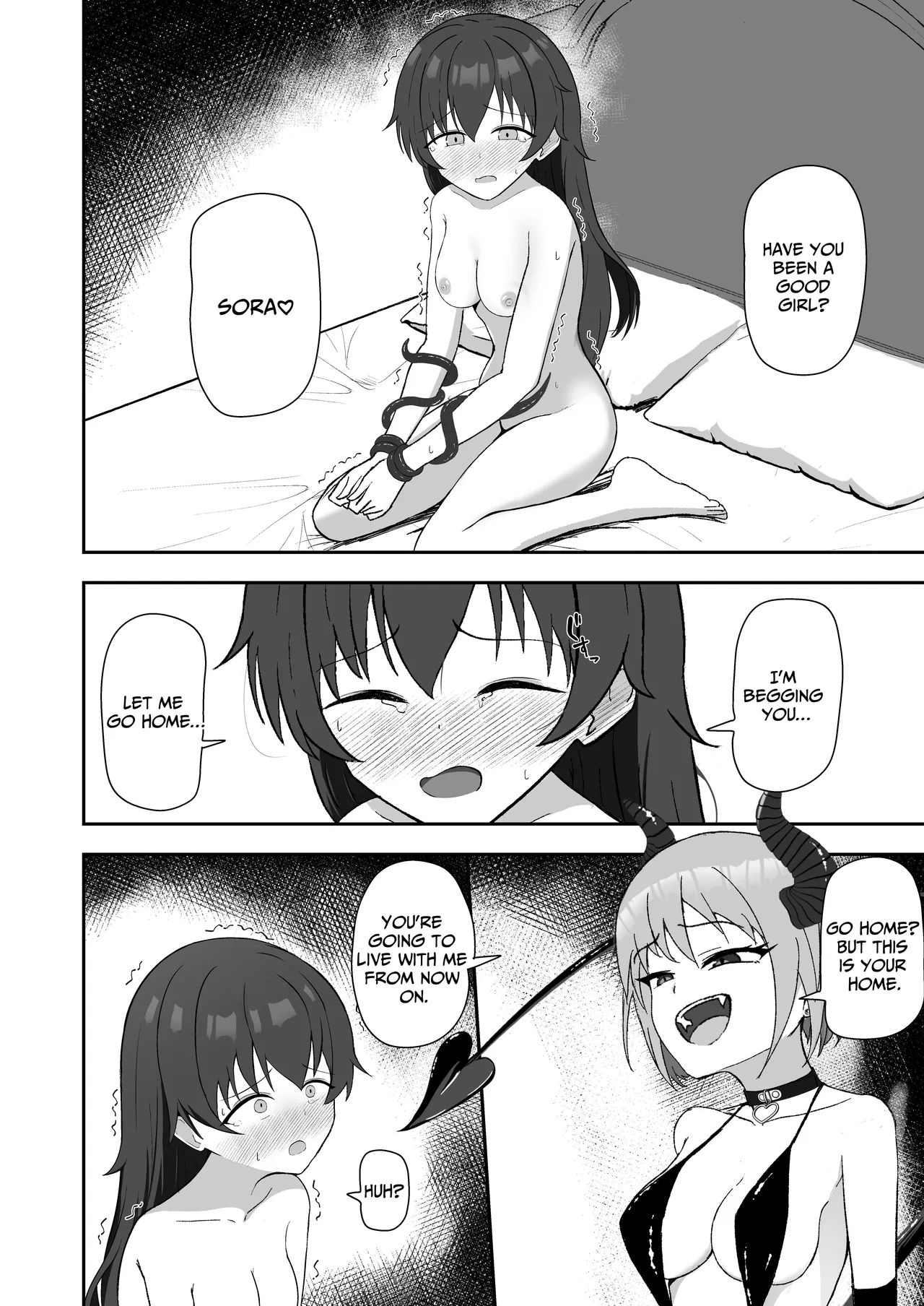 Sora-chan wa Inma no Kazoku ni Narimashita | Sora, the Sapphic Succubus's Human Sex Toy page 3 full