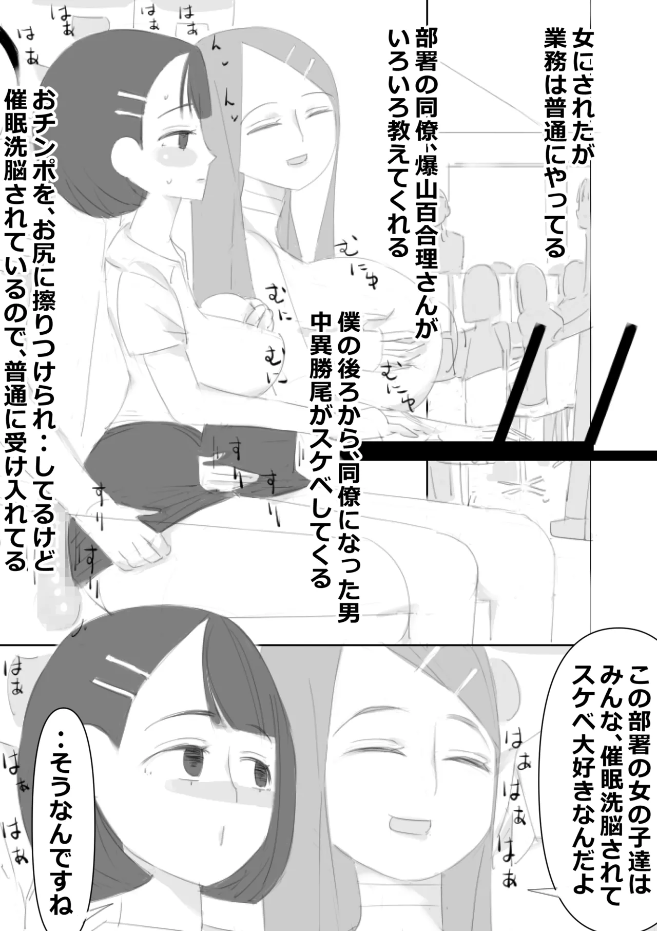 TS催眠洗脳装置で、女子社員にされた僕、男女の同僚とスケベ仕事してる page 3 full