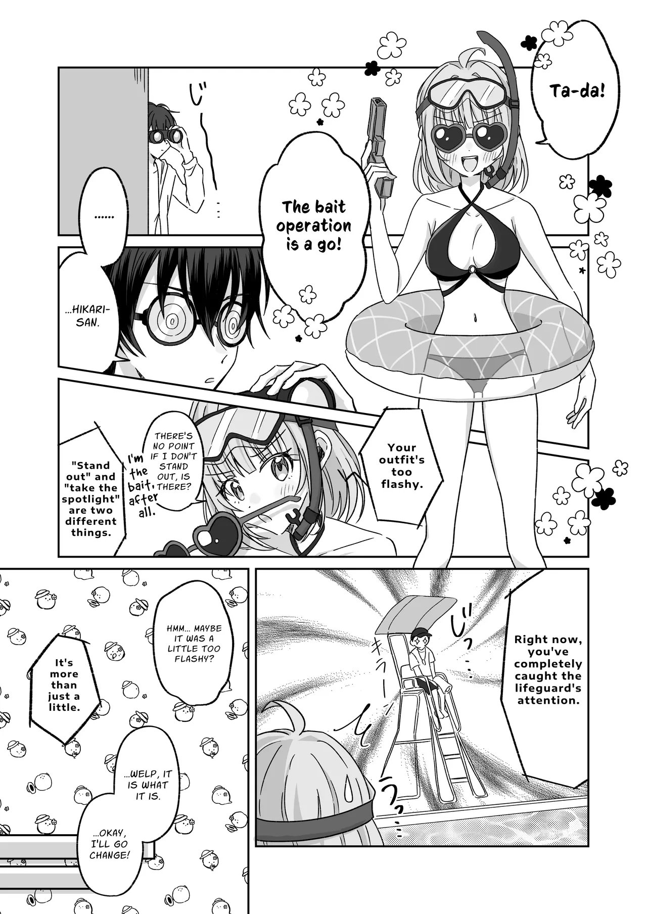 Pool de Kyousei Porori!? Mizugi Bijo wo Nerau Hentai Otoko wo Tsukamaero! + -AFTER- | Poolside Exposure!? Catch The Pervert That Targets Swimsuit Beauties! + ~AFTER~ page 10 full