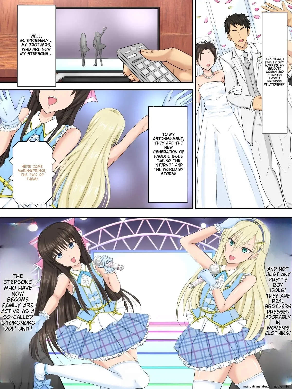 Josou Aidoru no Papa wa Taihenda! ♂ Giri no Musuko-tachi to Kozukuri Aidoru Ressun ♂ page 2 full