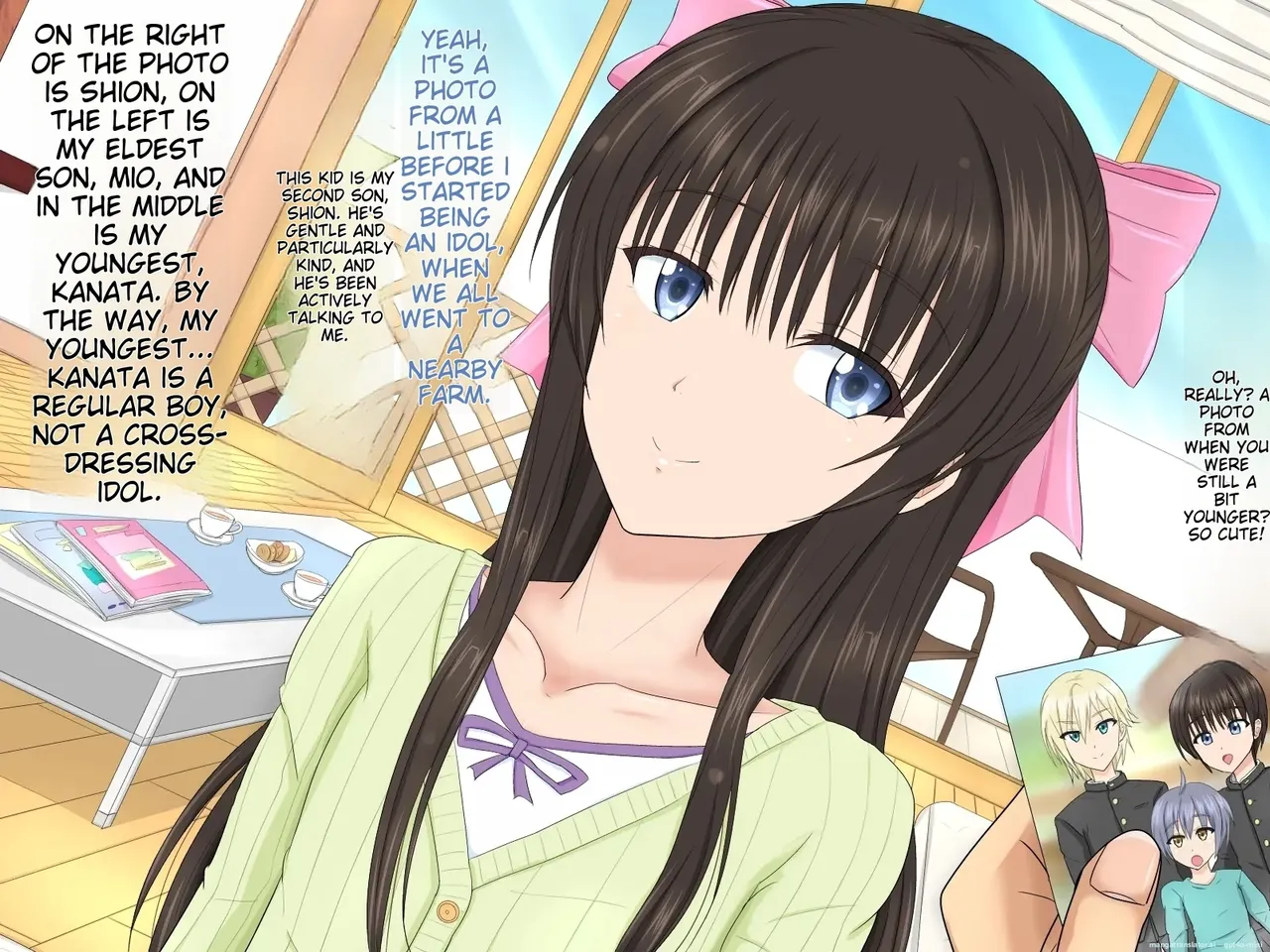 Josou Aidoru no Papa wa Taihenda! ♂ Giri no Musuko-tachi to Kozukuri Aidoru Ressun ♂ page 8 full