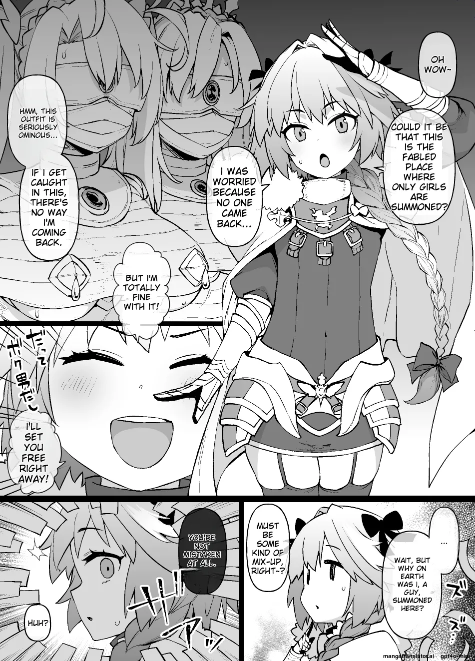 FGO MC Tokuiten - Astolfo Otokonoko & Futanari Nyotaika Hen page 1 full