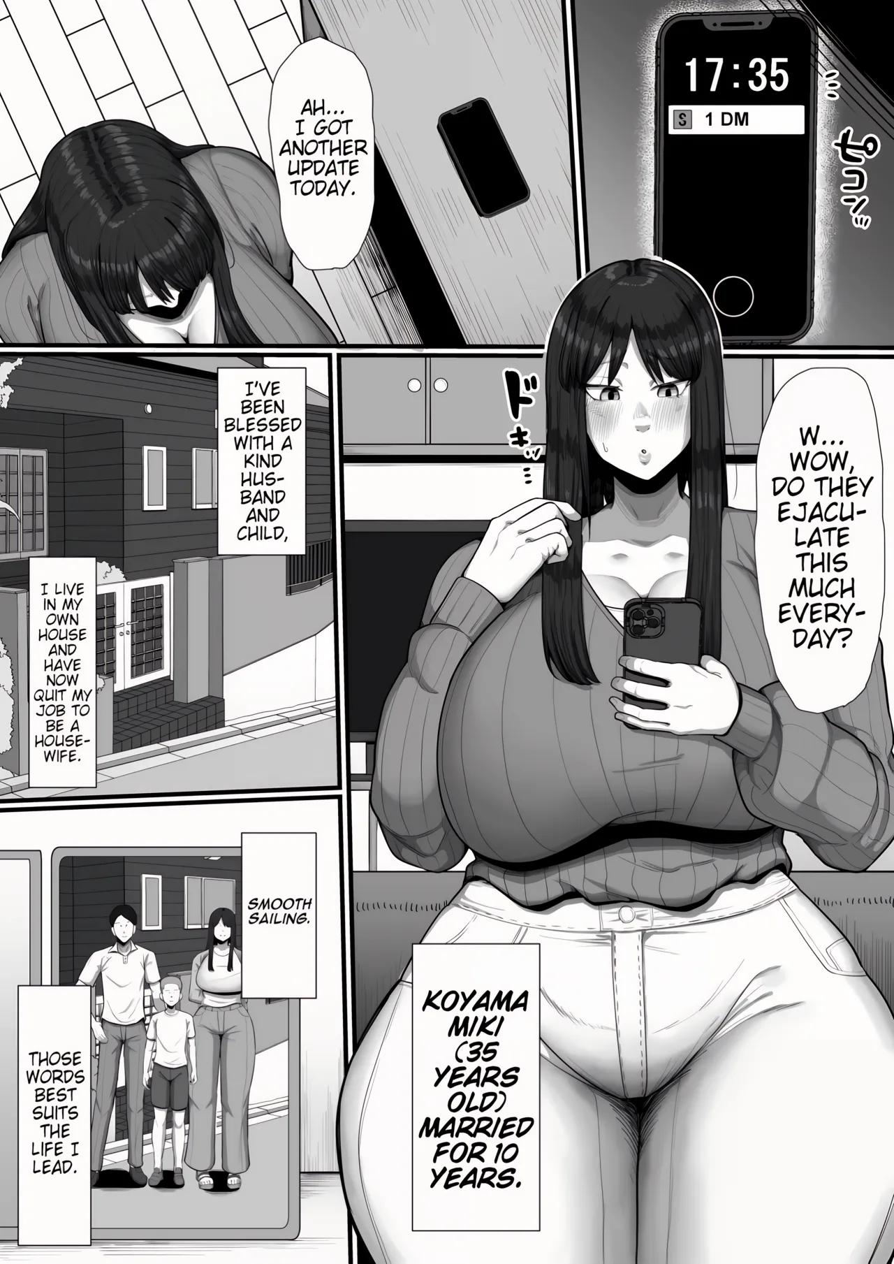 35-sai Otameshi Uwaki Futanari Kyokon de Acme Rikon Suru made no Kiroku | Log of a 35 Year Old, Orgasming From a Futanari’s Huge Penis, Then Getting Divorced page 3 full