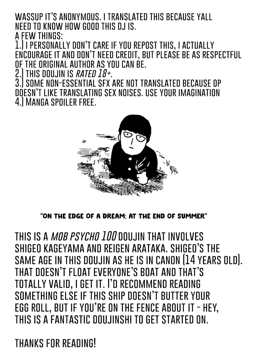 Yumeno Hotori, Natsuno Hate - Mob Psycho 100 DJ page 3 full